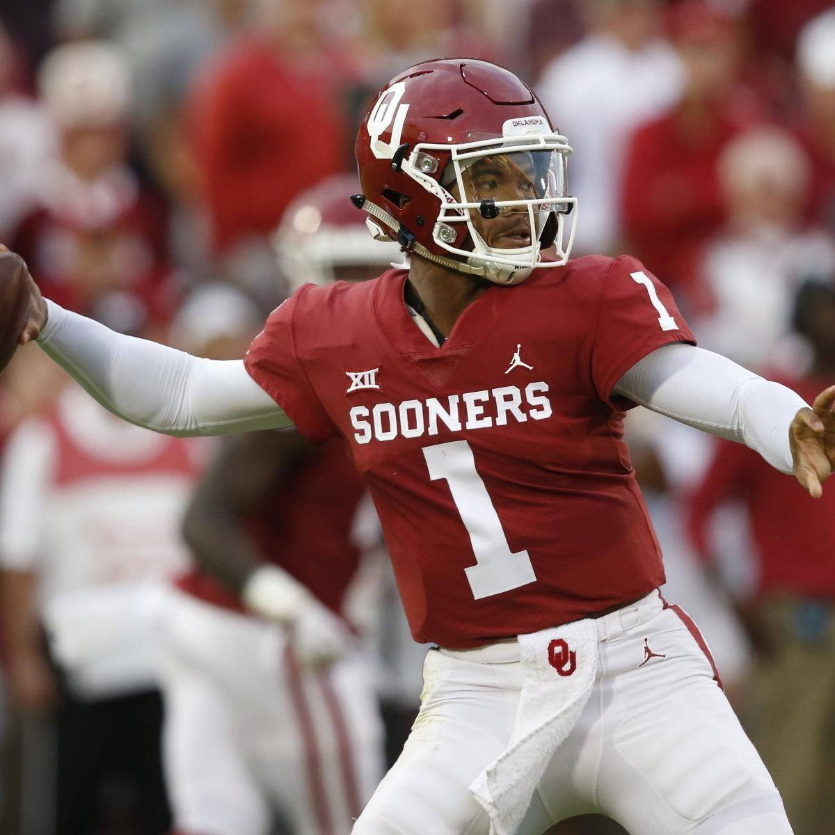 Kyler Murray 레드 Sooners 패스 배경화면