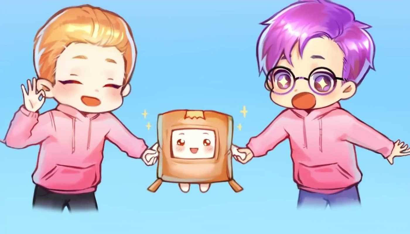 LankyBox Boxy 애니메이션 아담과 저스틴 배경화면