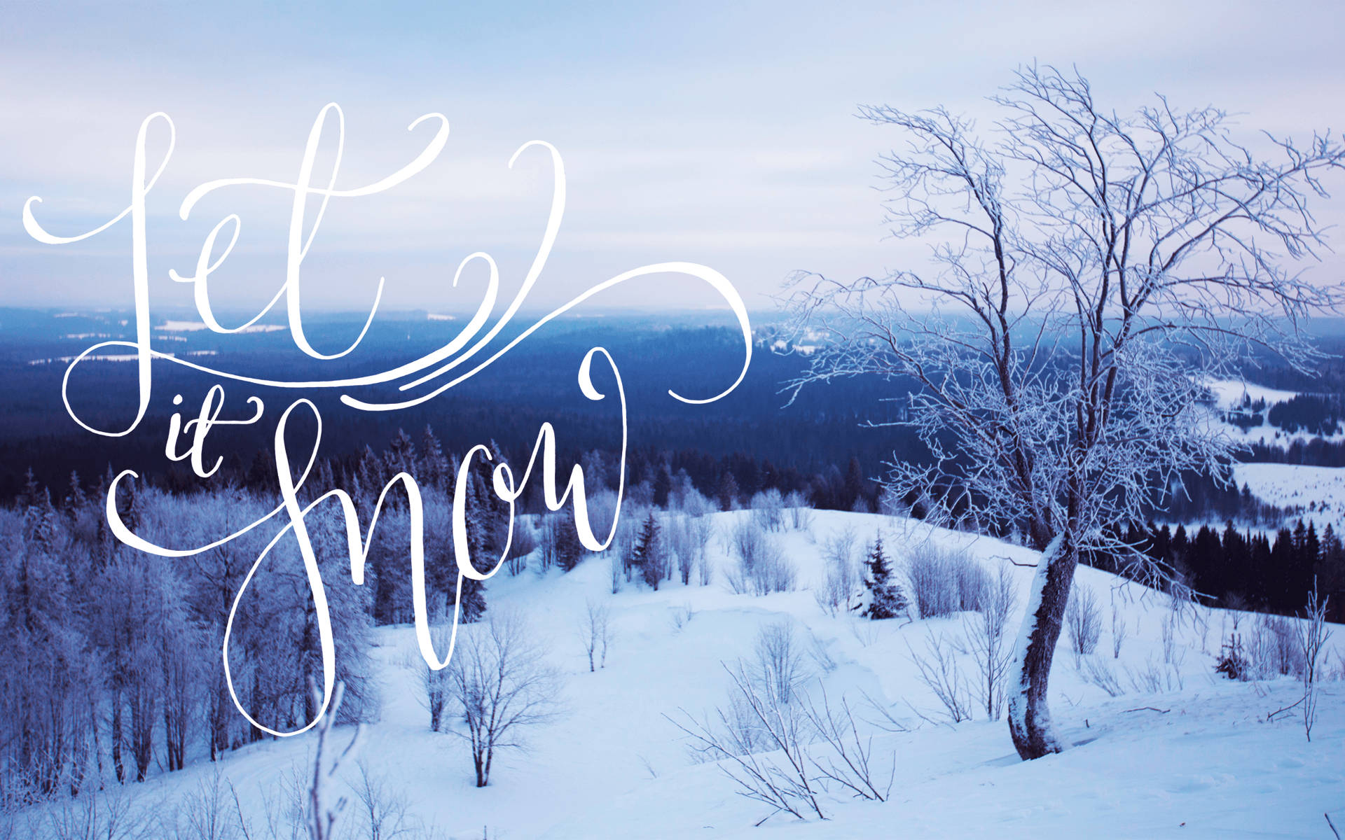 겨울 감성 Let It Snow 배경화면
