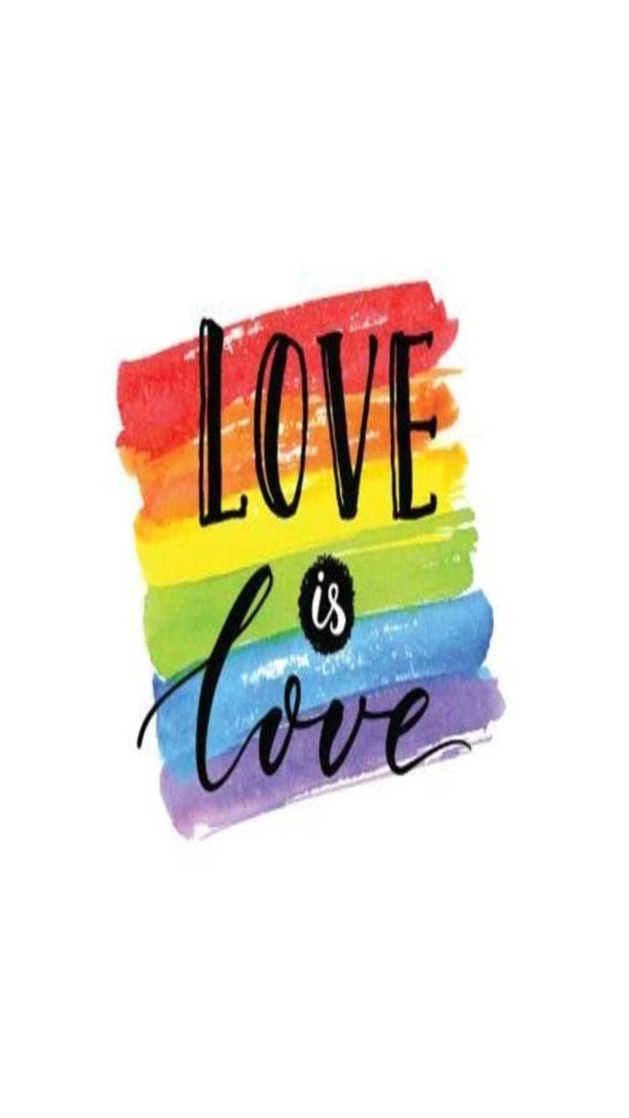 심플한 사랑은 사랑 LGBT 폰 배경화면