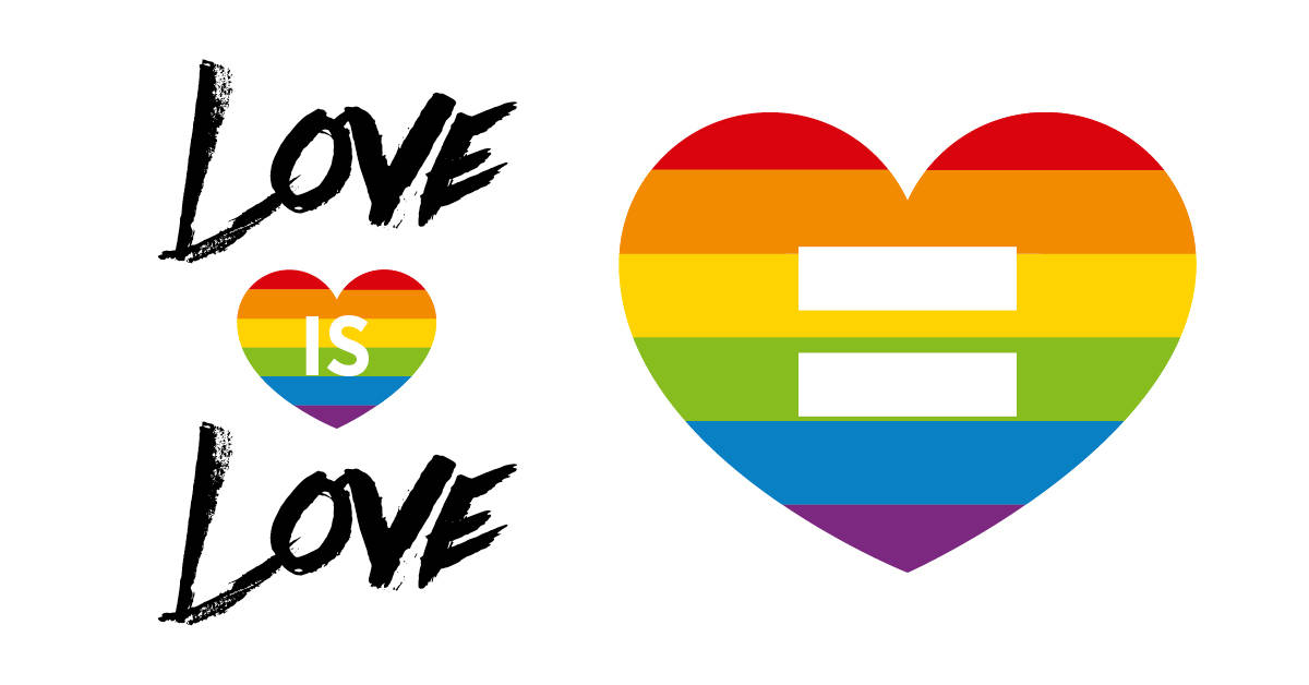 사랑은 사랑이다 평등 LGBTQ 하트 배경화면