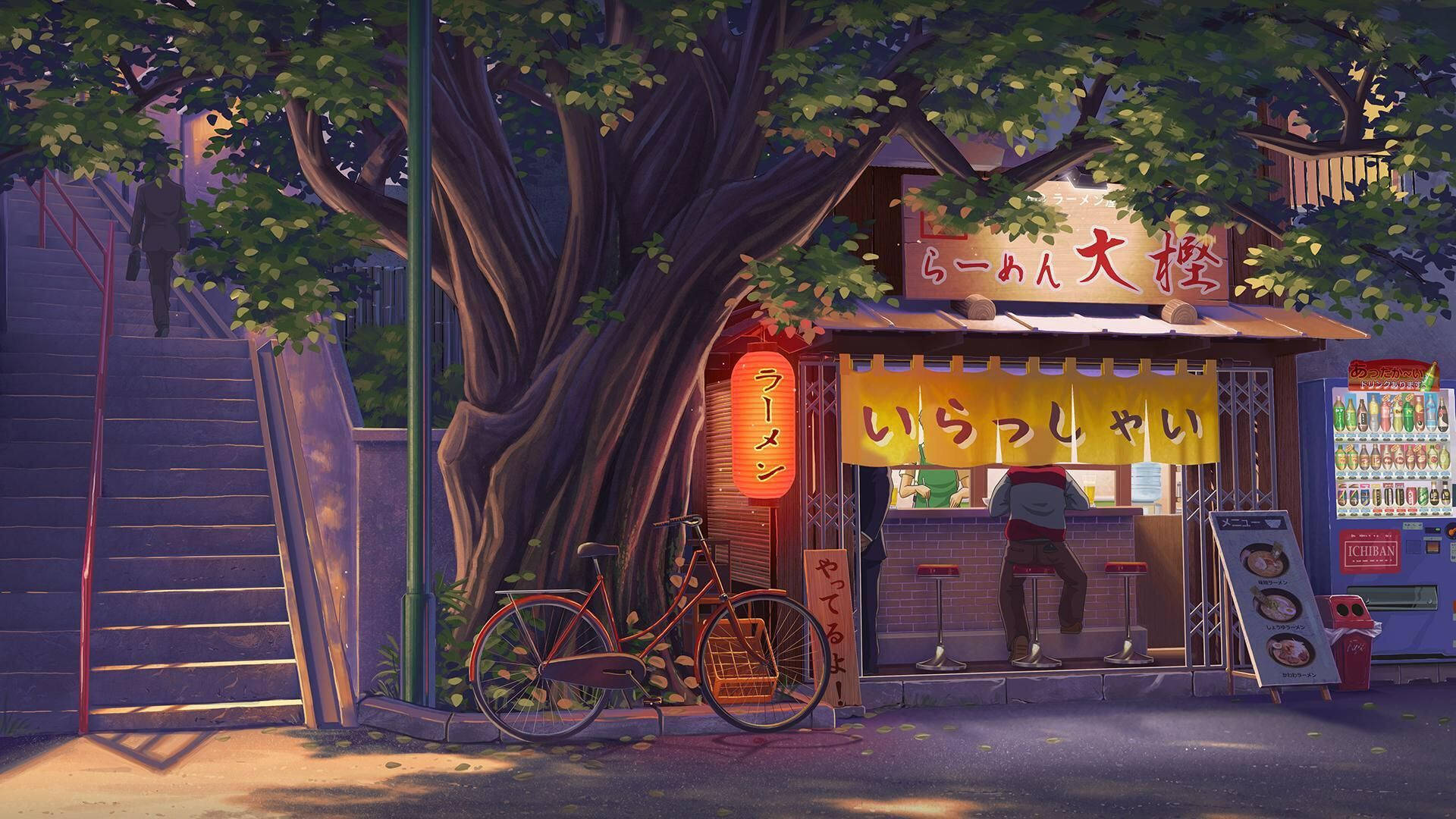 Lofi 라멘 가게 핀터레스트 감성 배경화면