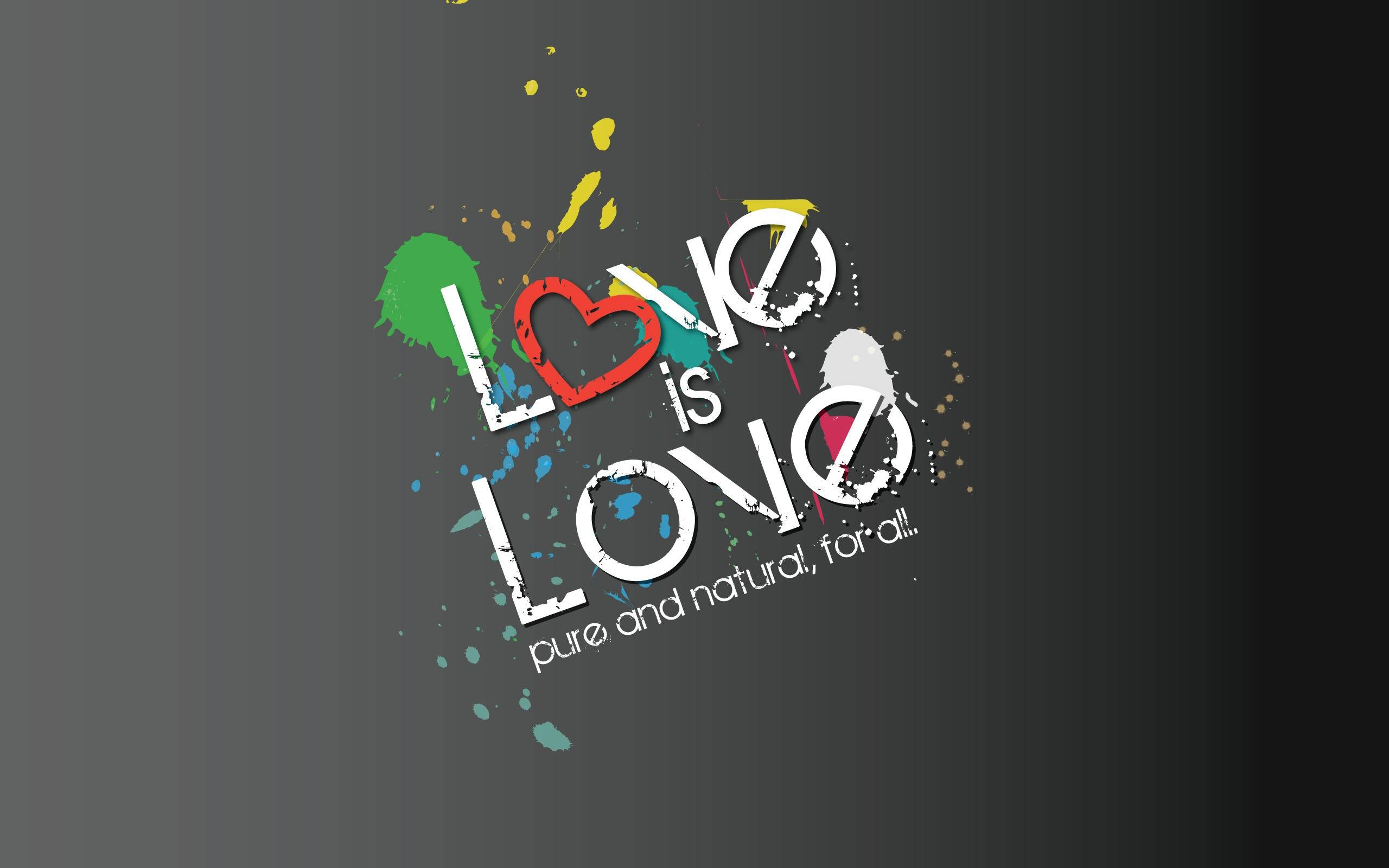 Love Is Love 아트 명언 배경화면