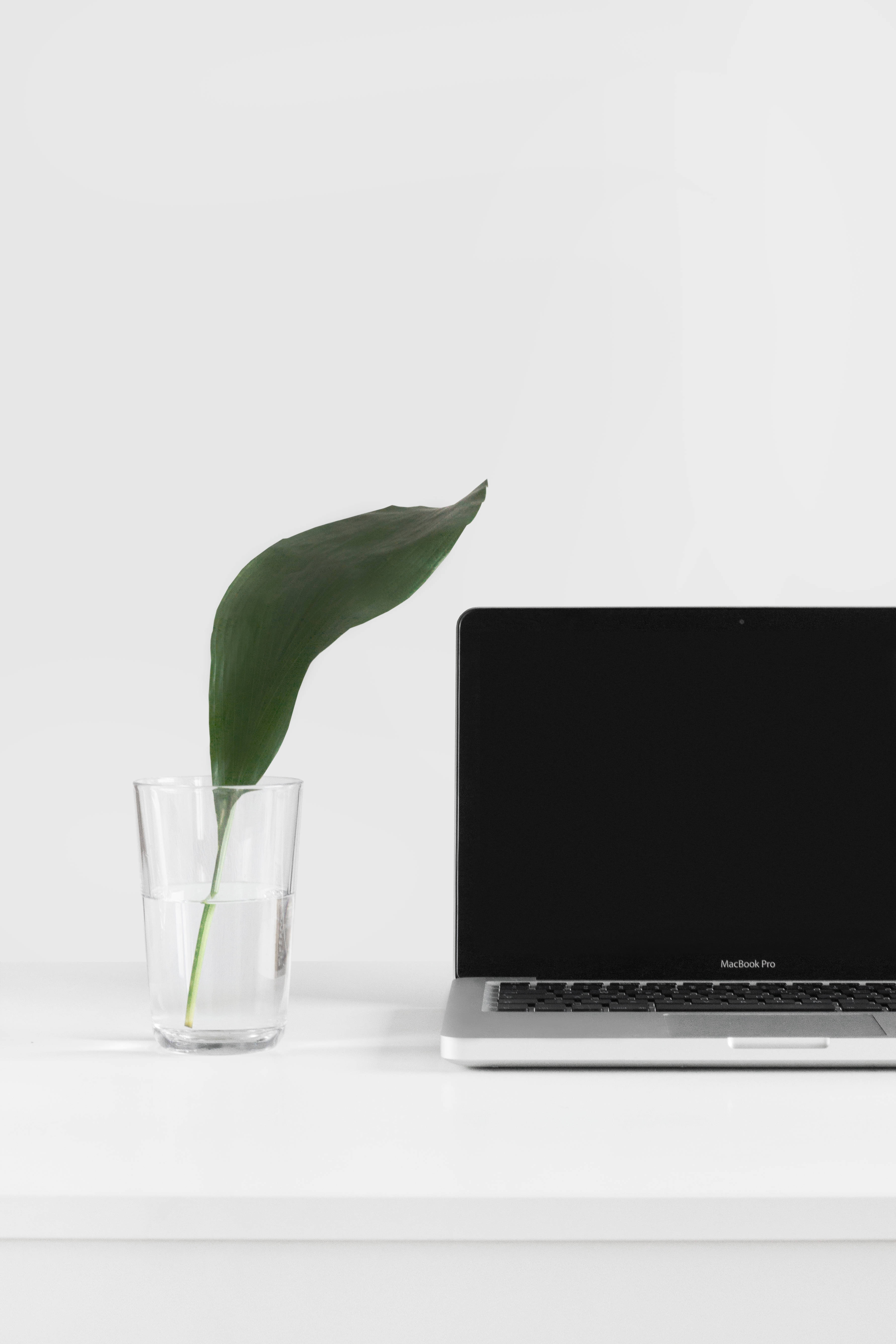 세련된 미니멀리스트 MacBook Pro 셋업 배경화면