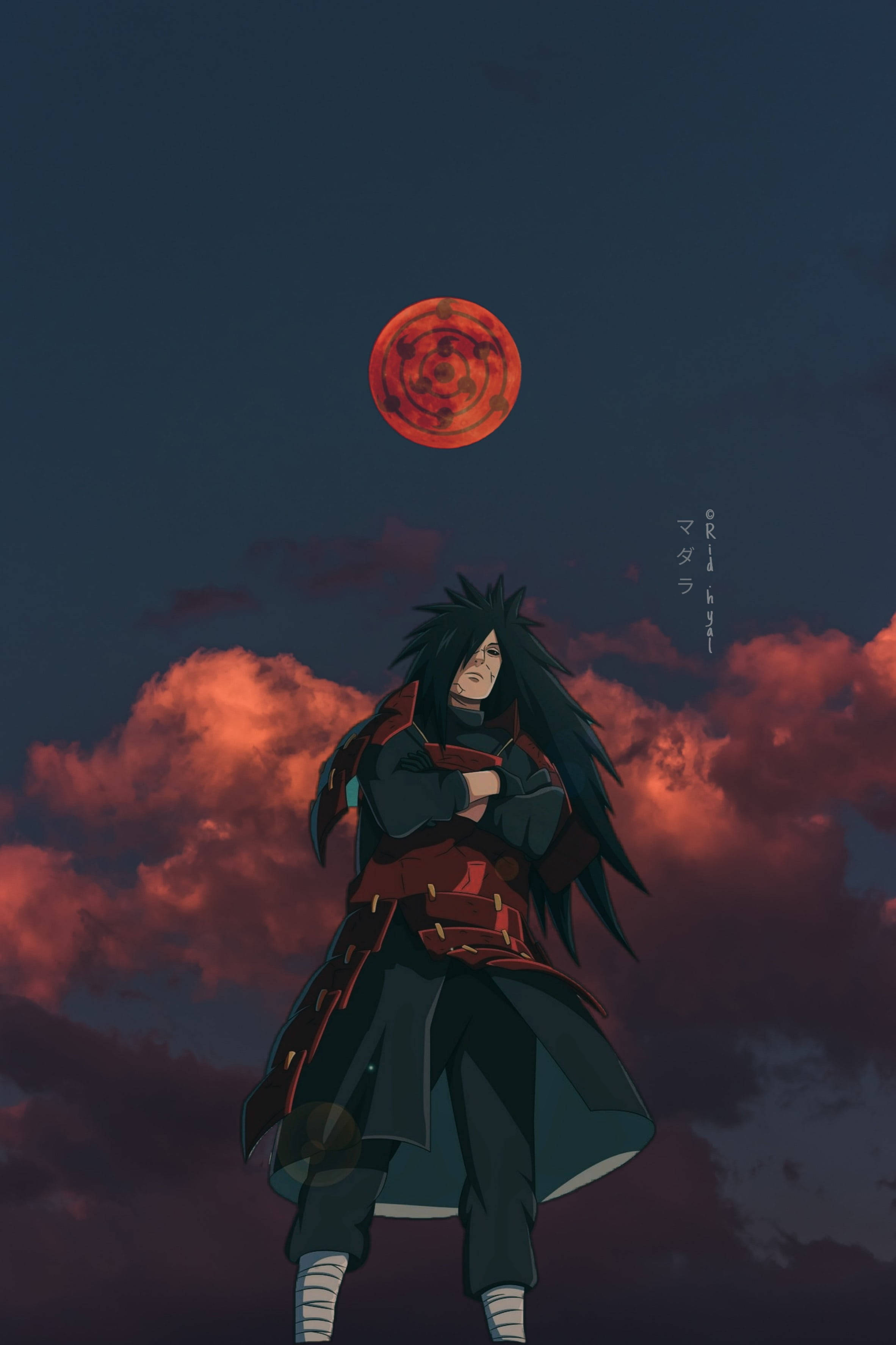 Madara Uchiha 붉은 달 나루토 모바일 4K 배경화면