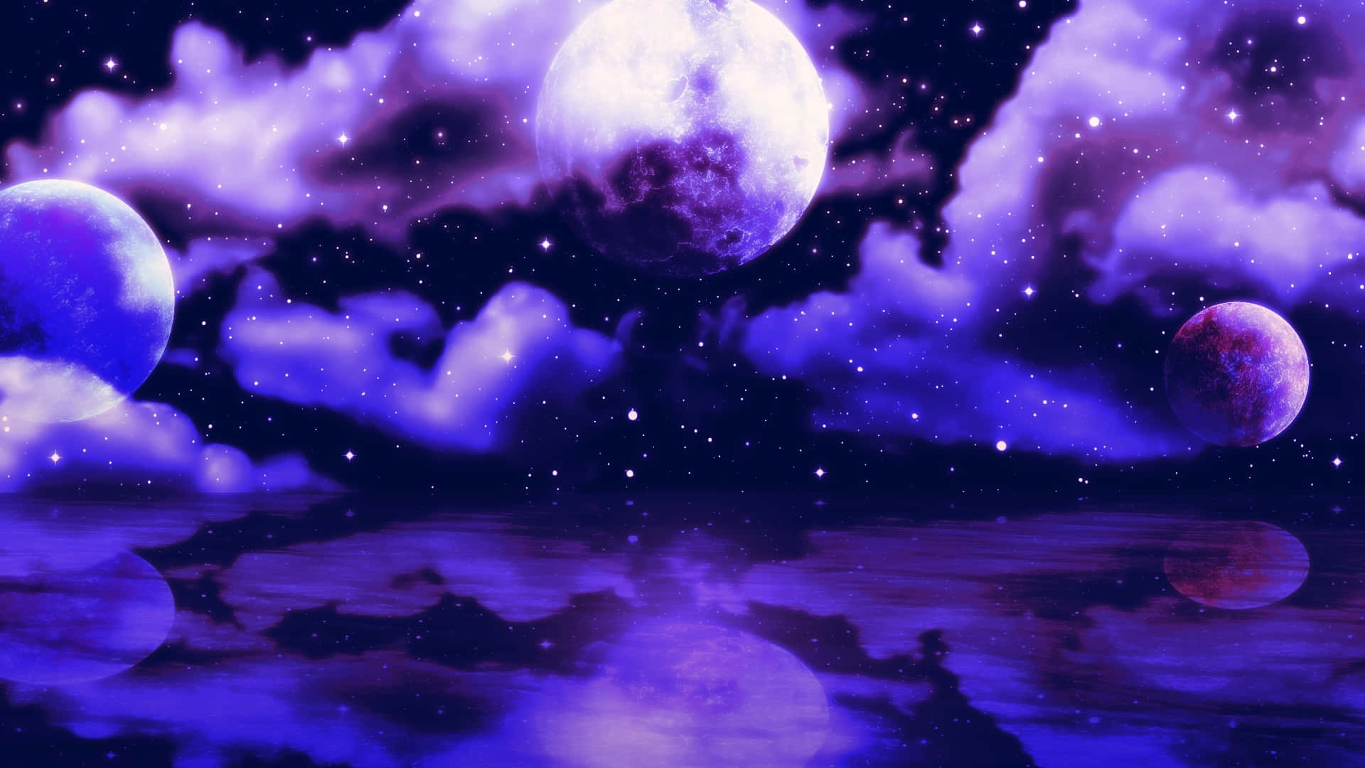 한밤의 하늘을 날아오르다, Midnight 배경화면