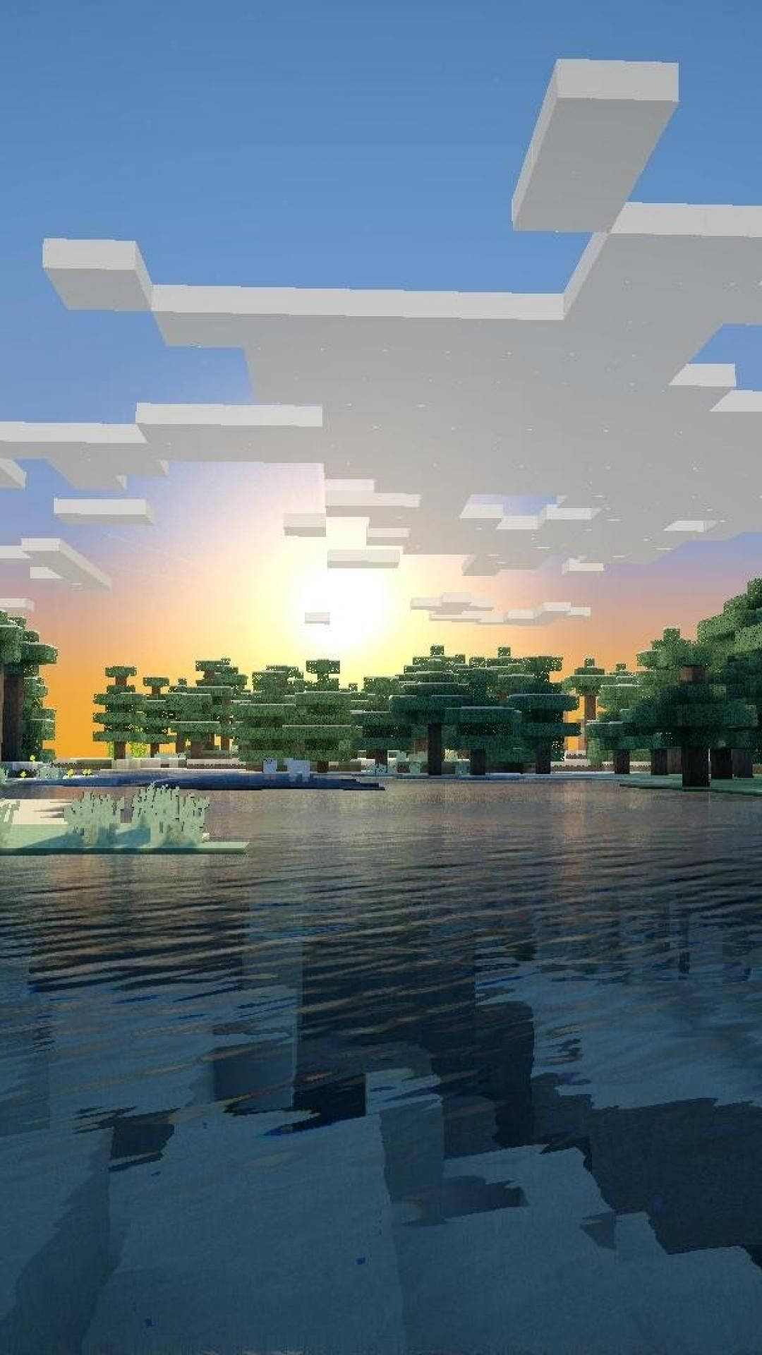 Minecraft 휴대폰 자연 풍경 배경화면