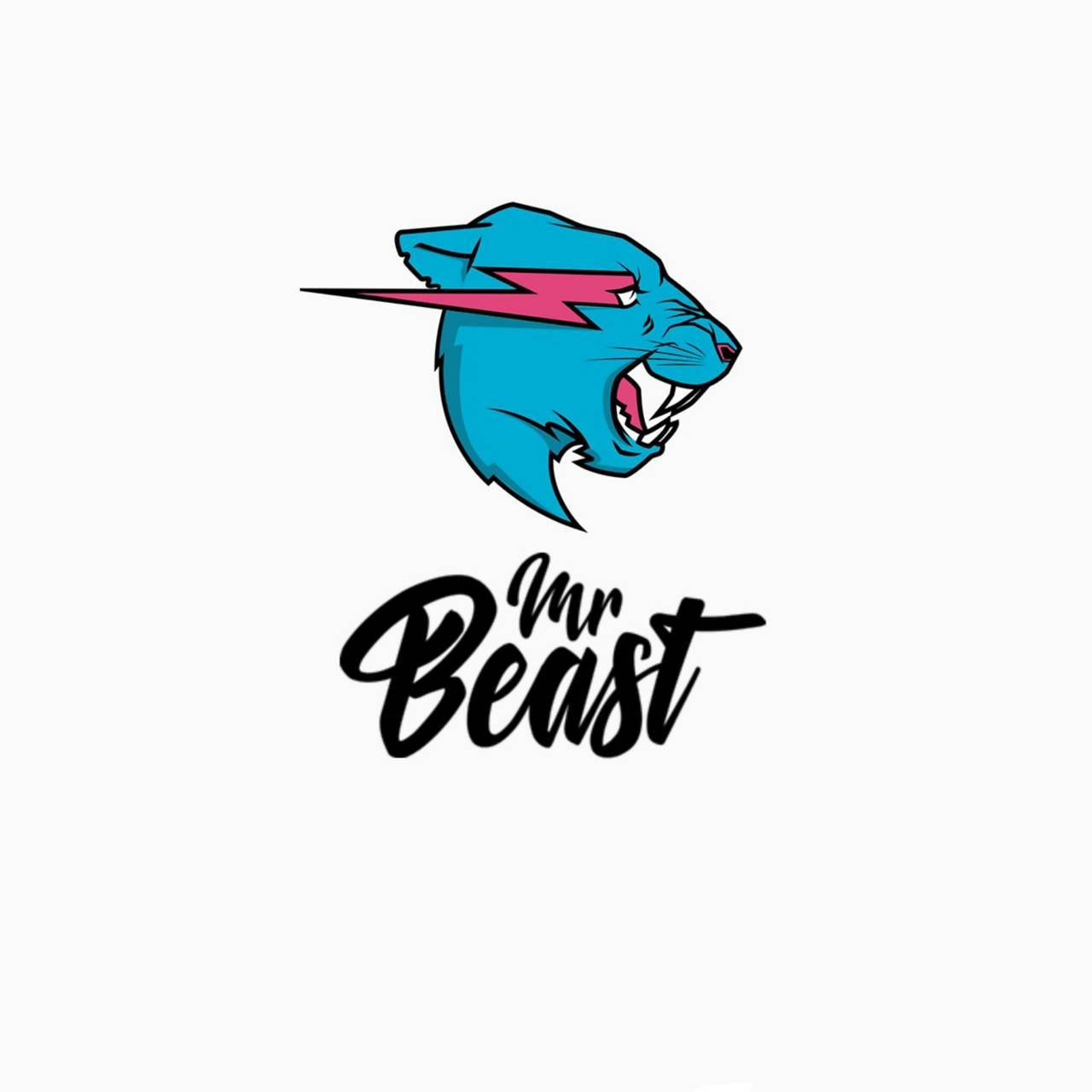생동감 넘치는 Mr Beast 로고와 워드마크 배경화면