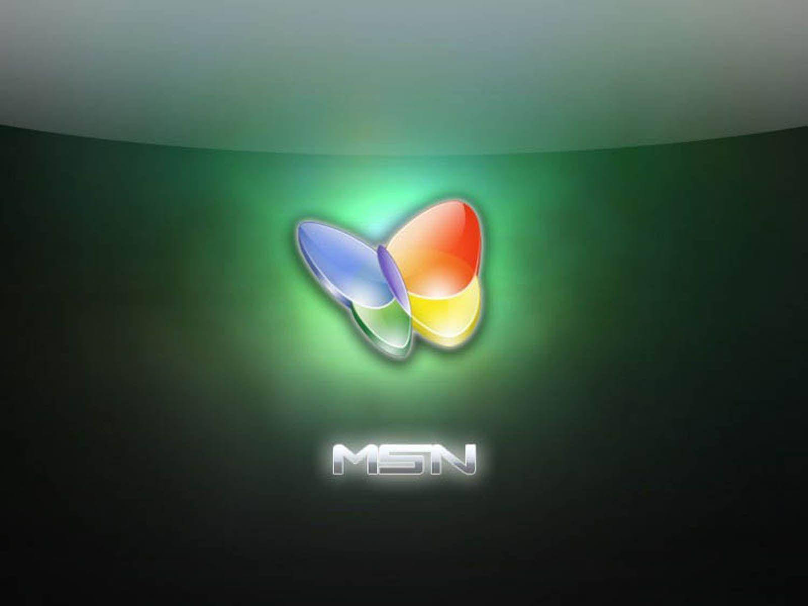 MSN 그린 네온 라이트 배경화면