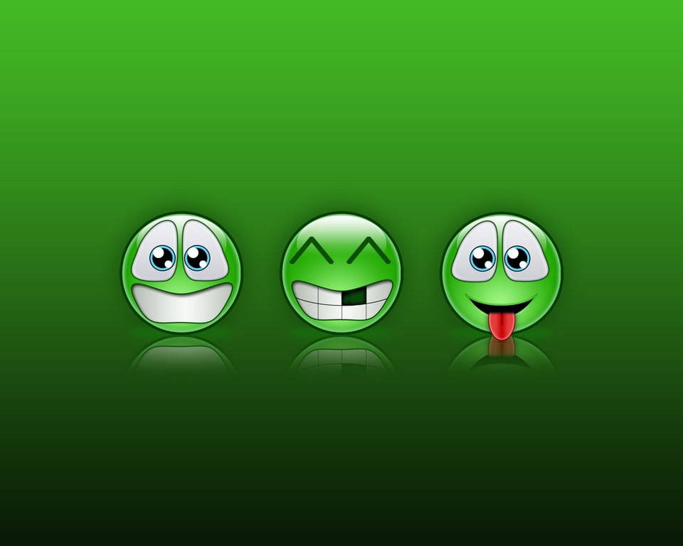MSN 메신저 초록 이모티콘