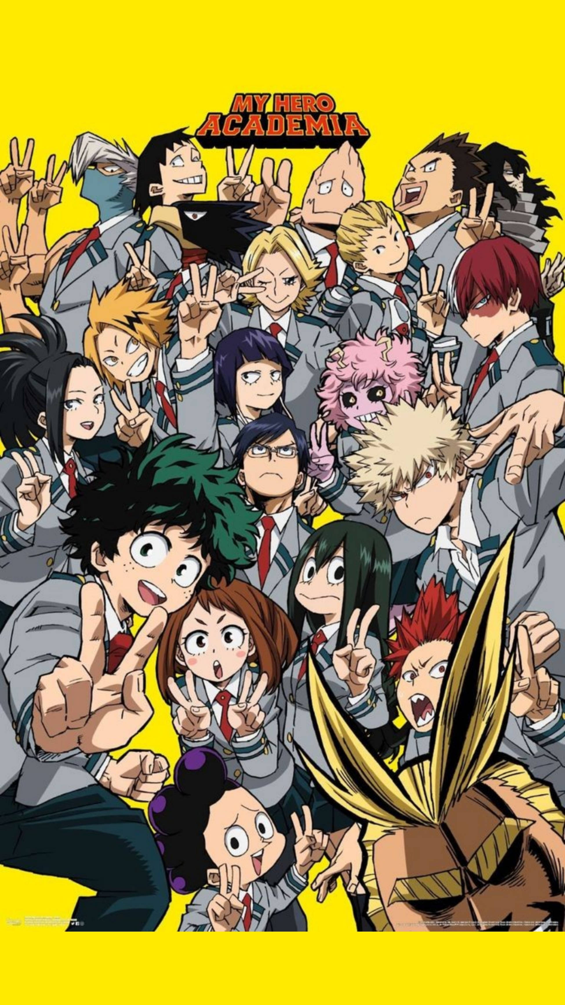 My Hero Academia 아이폰 그룹 포스터 배경화면