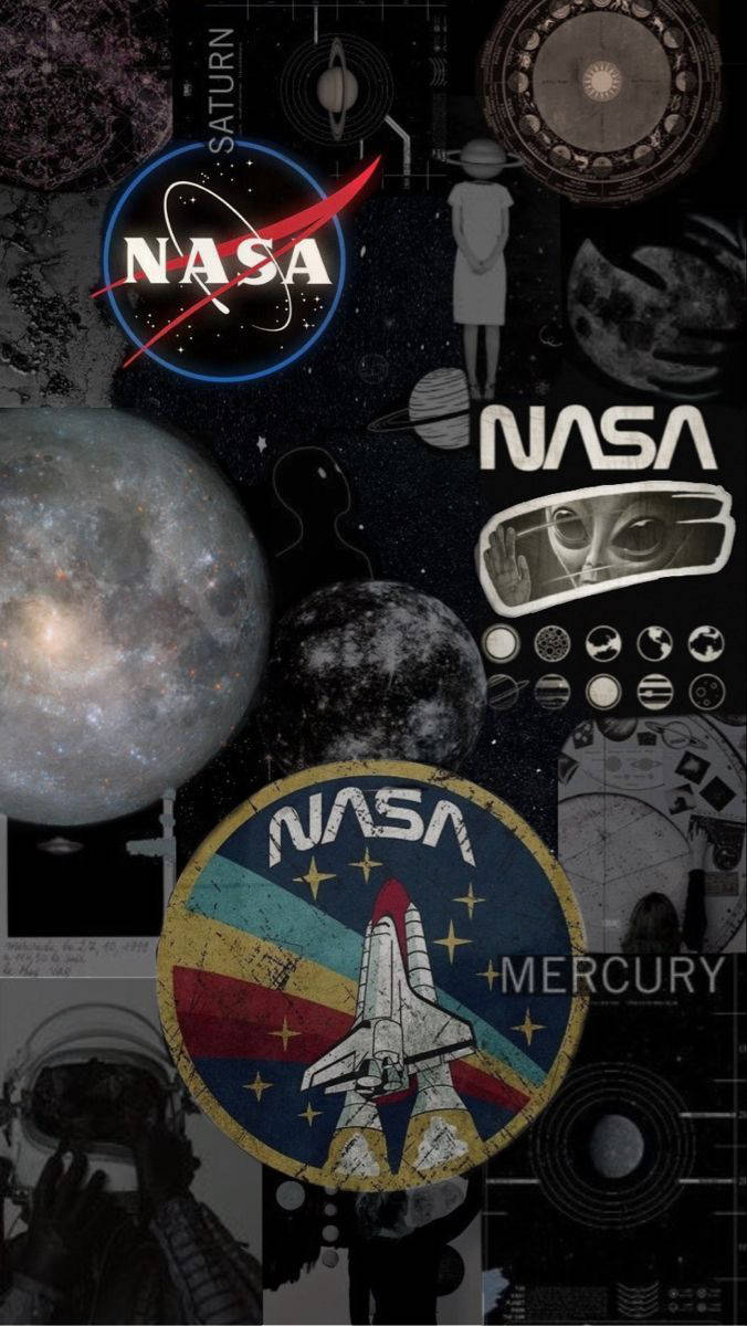 미적 NASA 콜라주 아이폰 배경화면