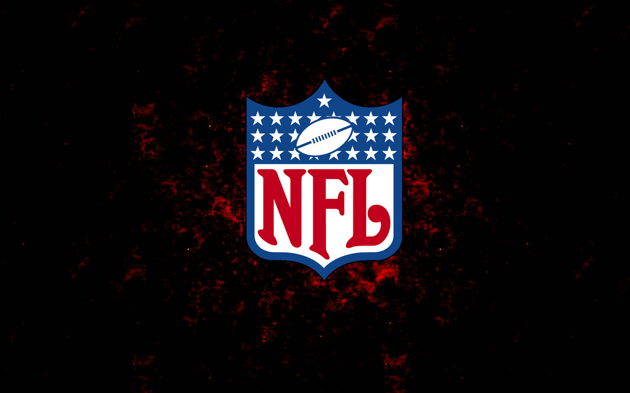 검은 배경 위의 NFL 풋볼 로고 배경화면