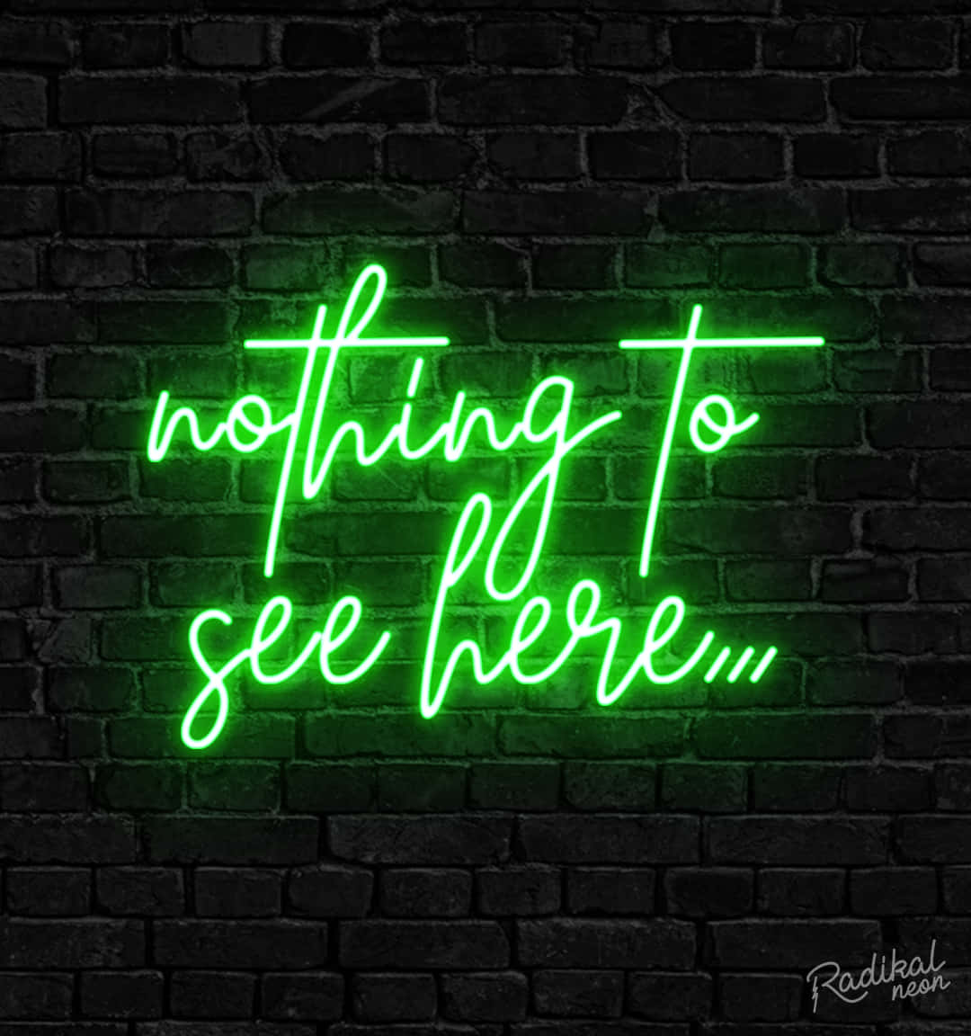 라임 그린 에스테틱 Nothing to See 배경화면