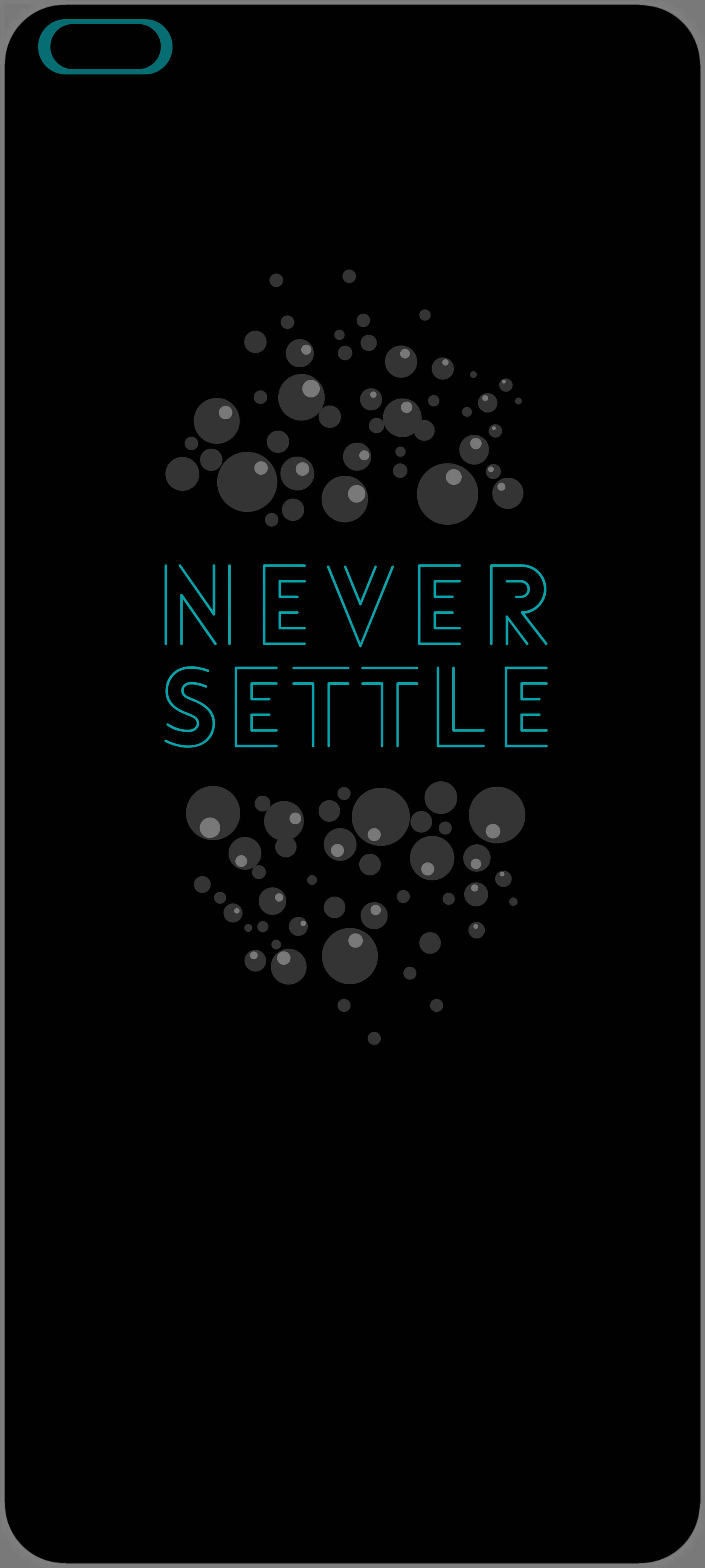 OnePlus Nord Never Settle 버블 배경화면