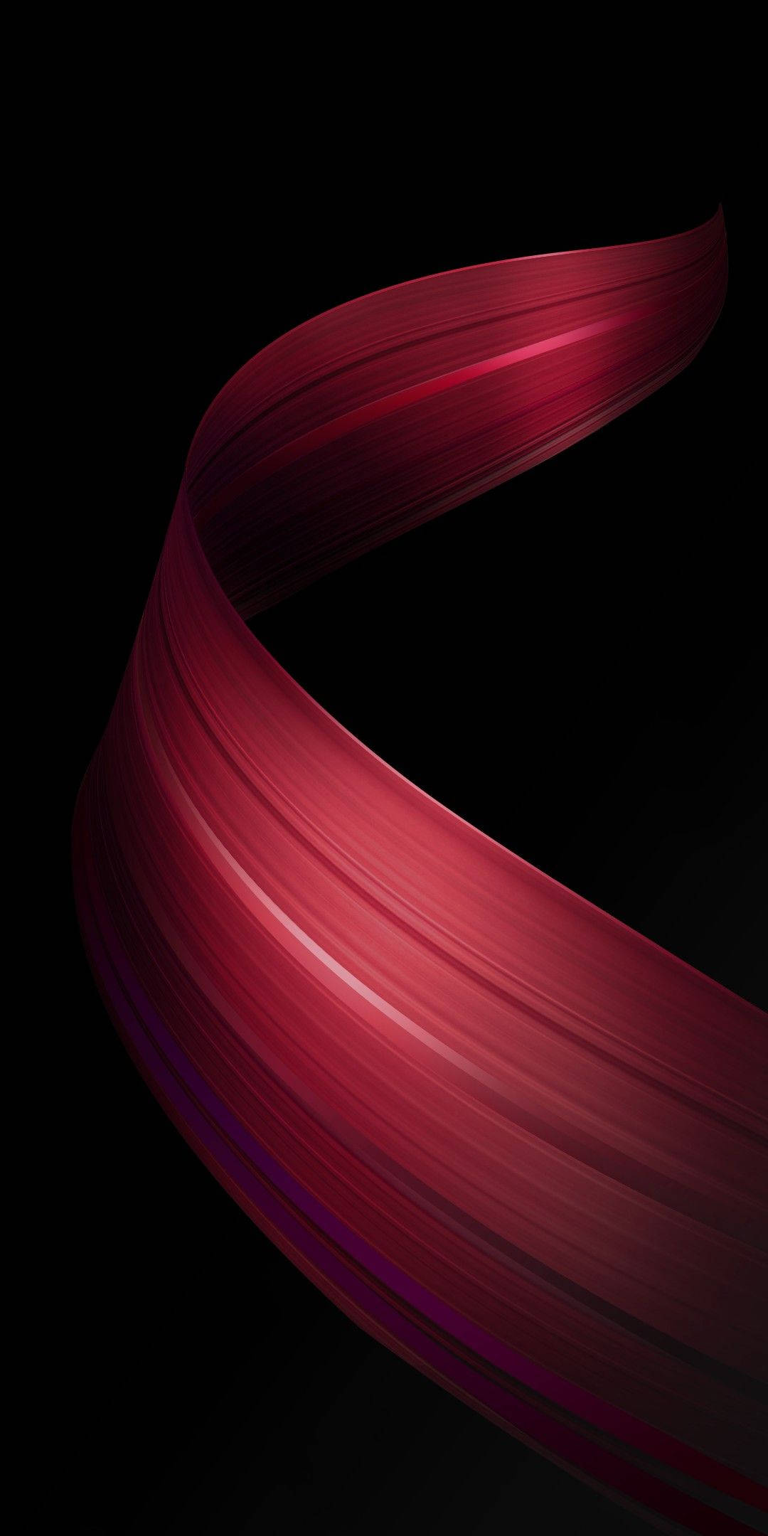 추상적인 빨간 리본 Oppo A5s 배경화면
