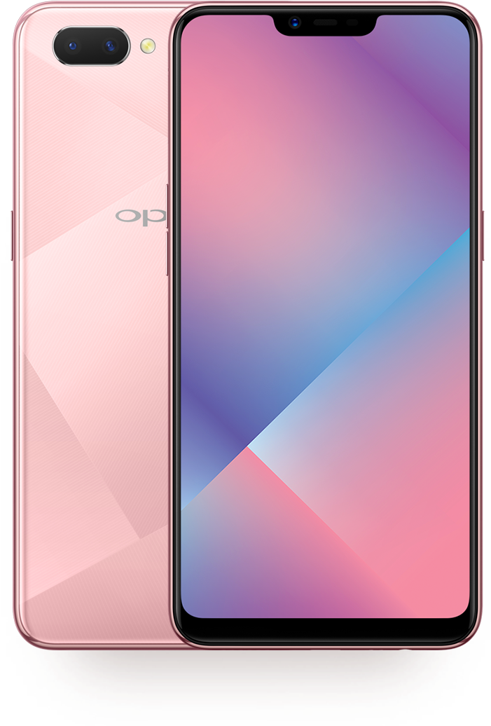 Oppo 스마트폰 핑크 그라데이션 디자인 배경화면