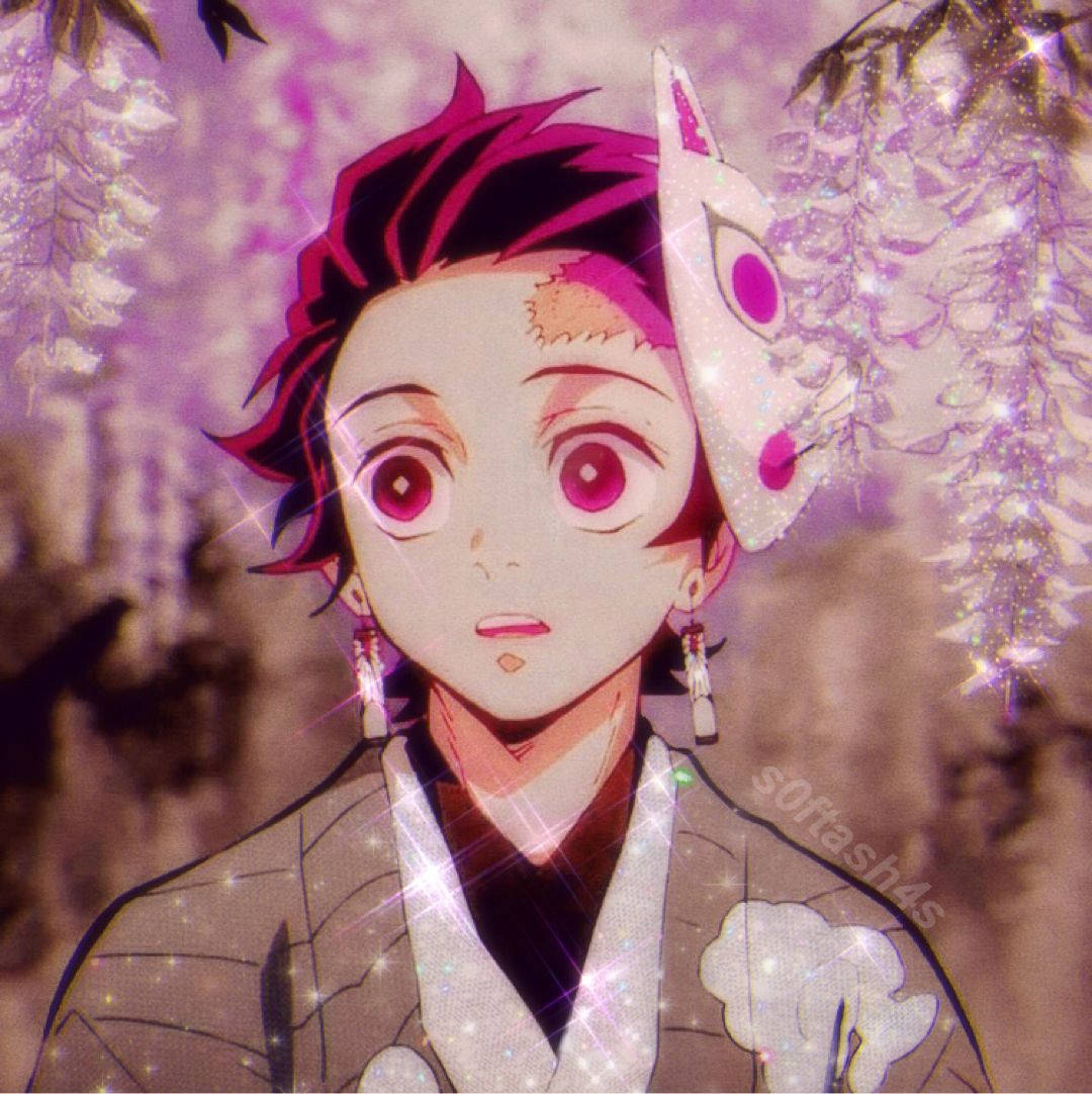 탄지로 꽃과 함께 데몬 슬레이어 PFP 배경화면