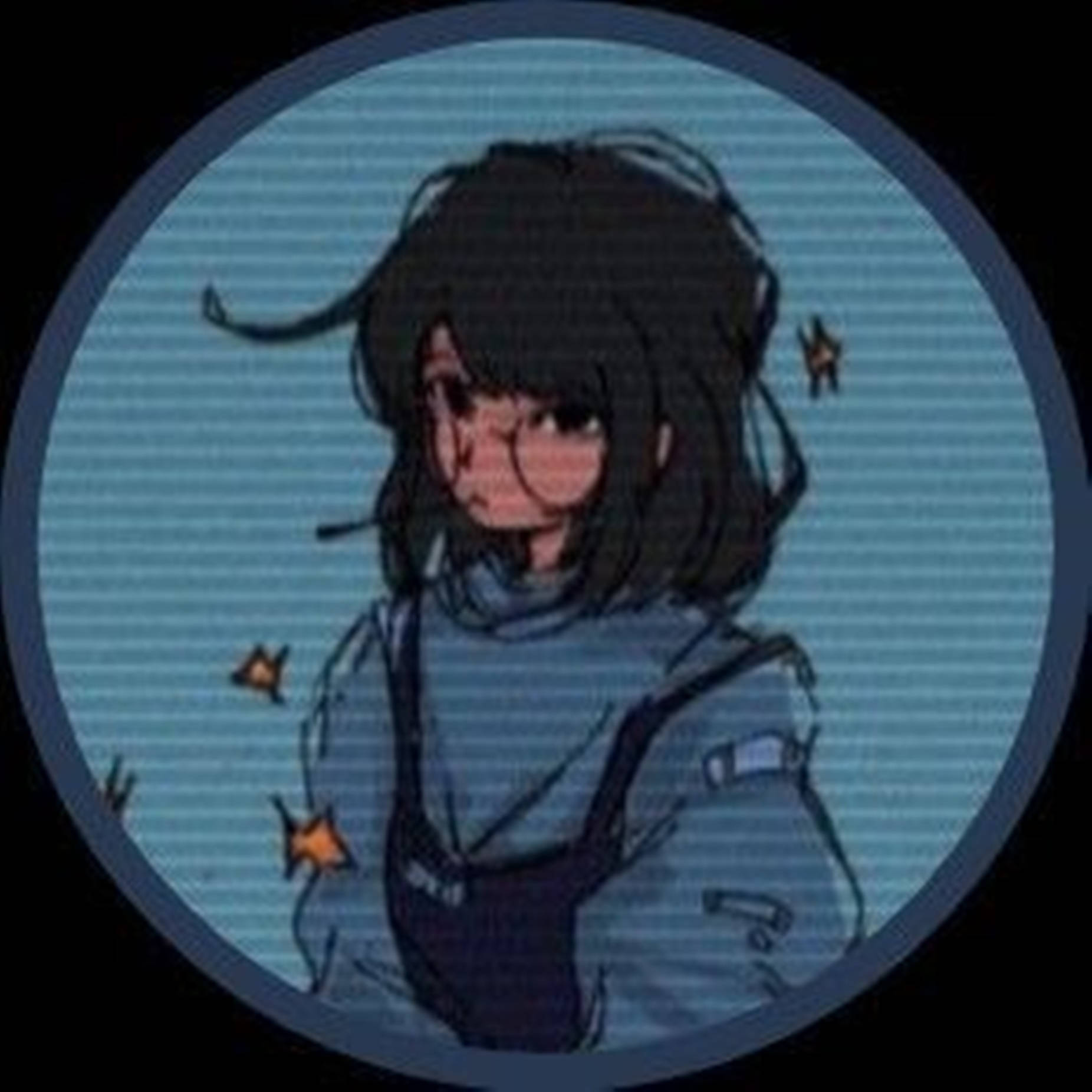 만화 스타일 헝클어진 머리 소녀 독특한 쿨 PFP 배경화면