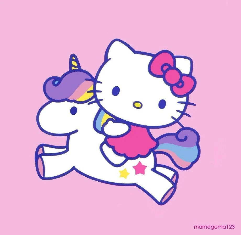 유니콘 만화 헬로키티 PFP 배경화면