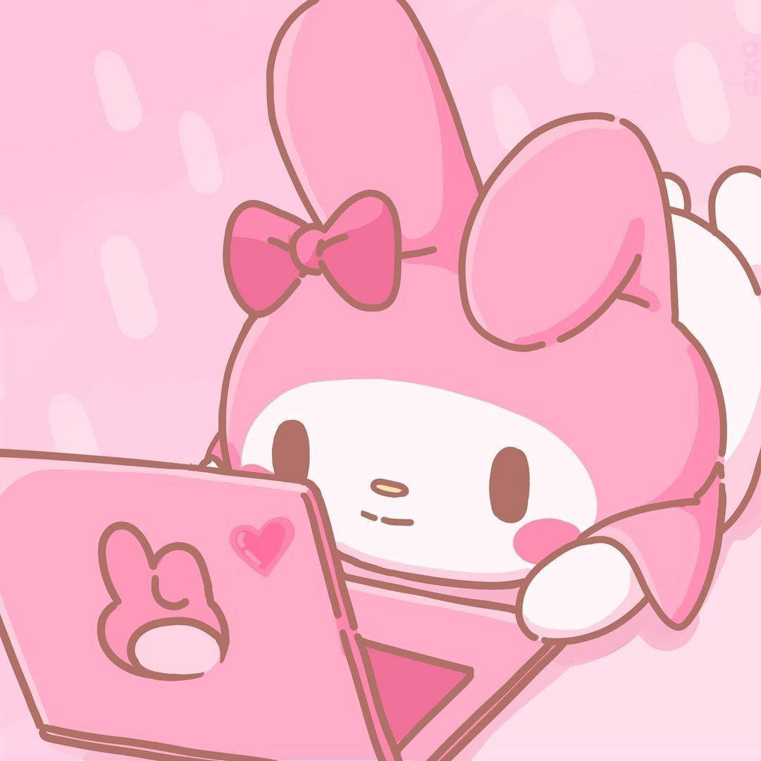 내 멜로디 핑크 노트북 PFP 배경화면