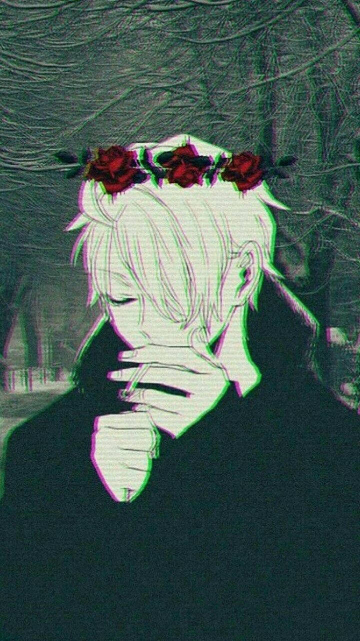 귀여운 애니메이션 PFP 장미관 남자 배경화면