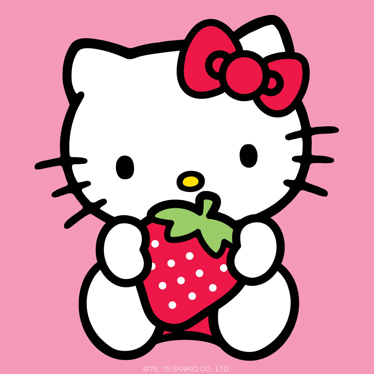 딸기 카툰 헬로키티 PFP 배경화면