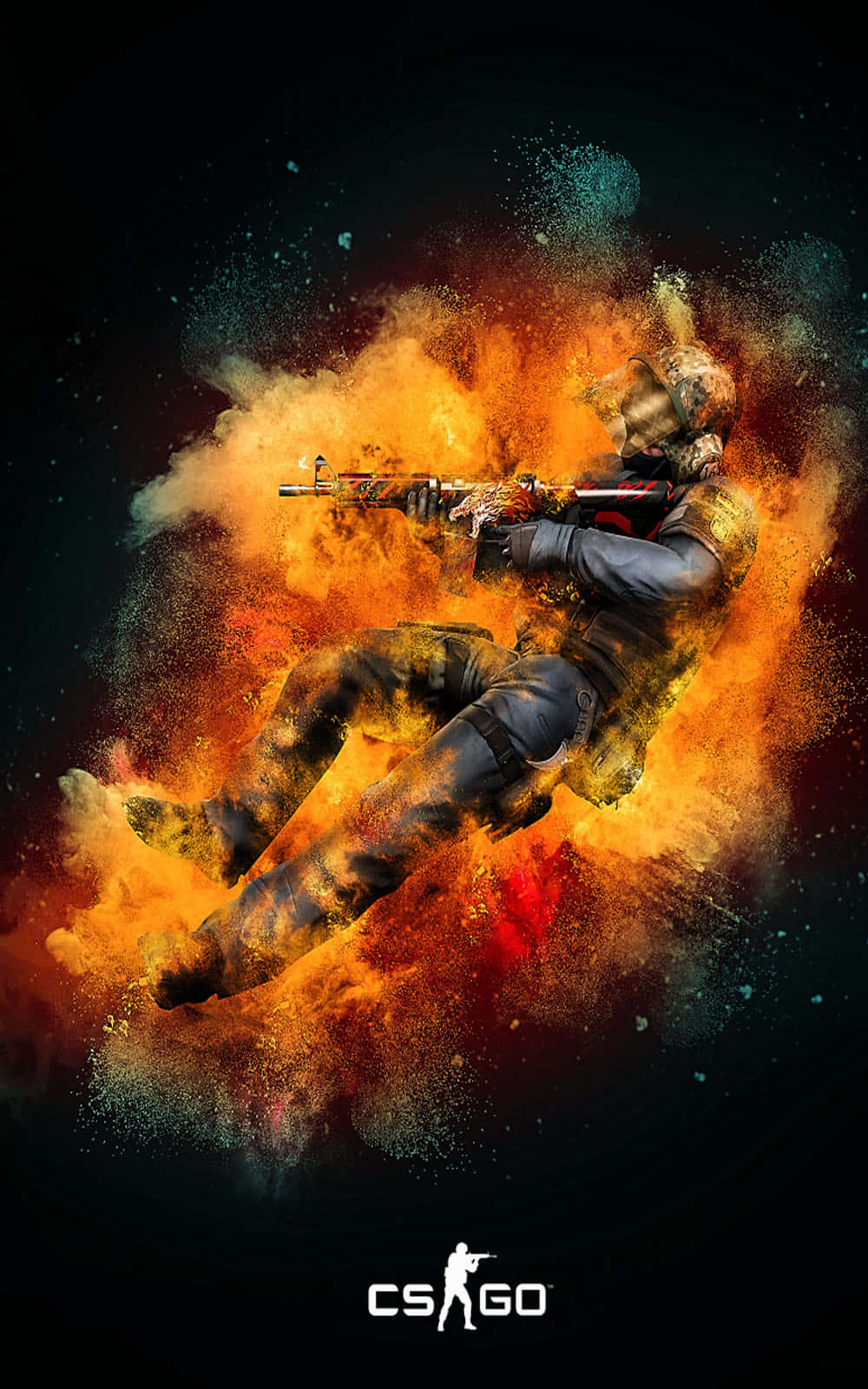 Pixel 3 Counter-strike Global Offensive 배경 화염 배경화면