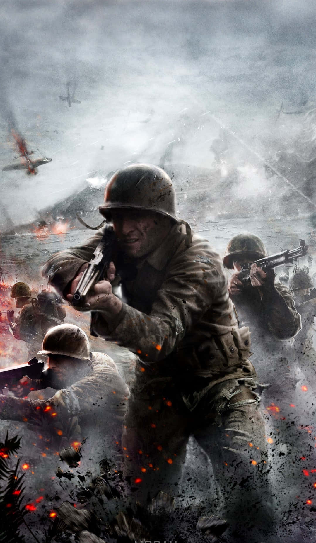 Pixel 3xl Battlefield 1 배경 재 투성이 환경의 병사들 배경화면