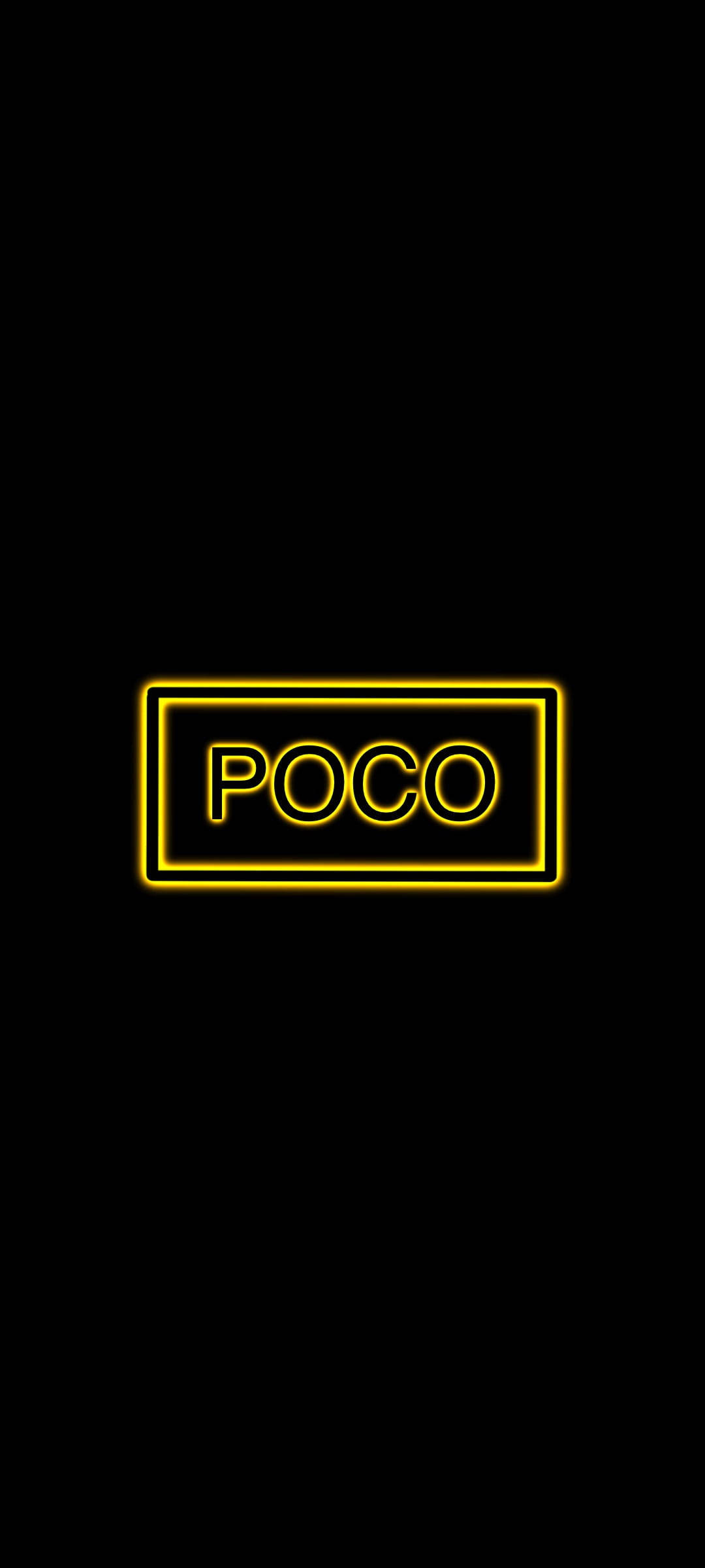 POCO X2 옐로우 폰트 배경화면