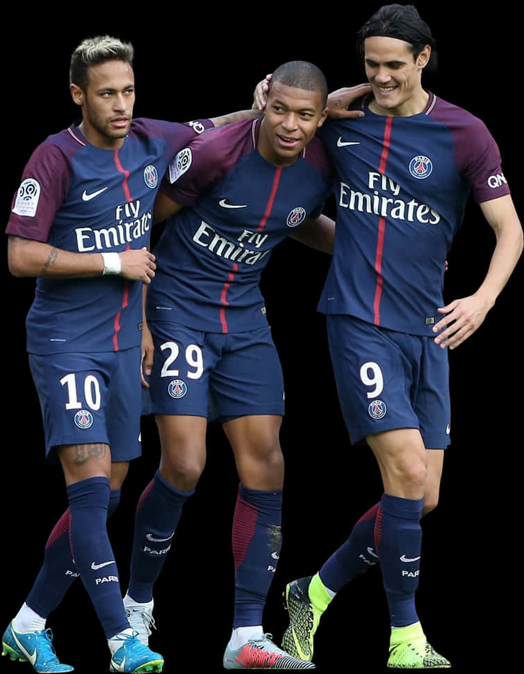 PSG 트리오 세리머니 배경화면