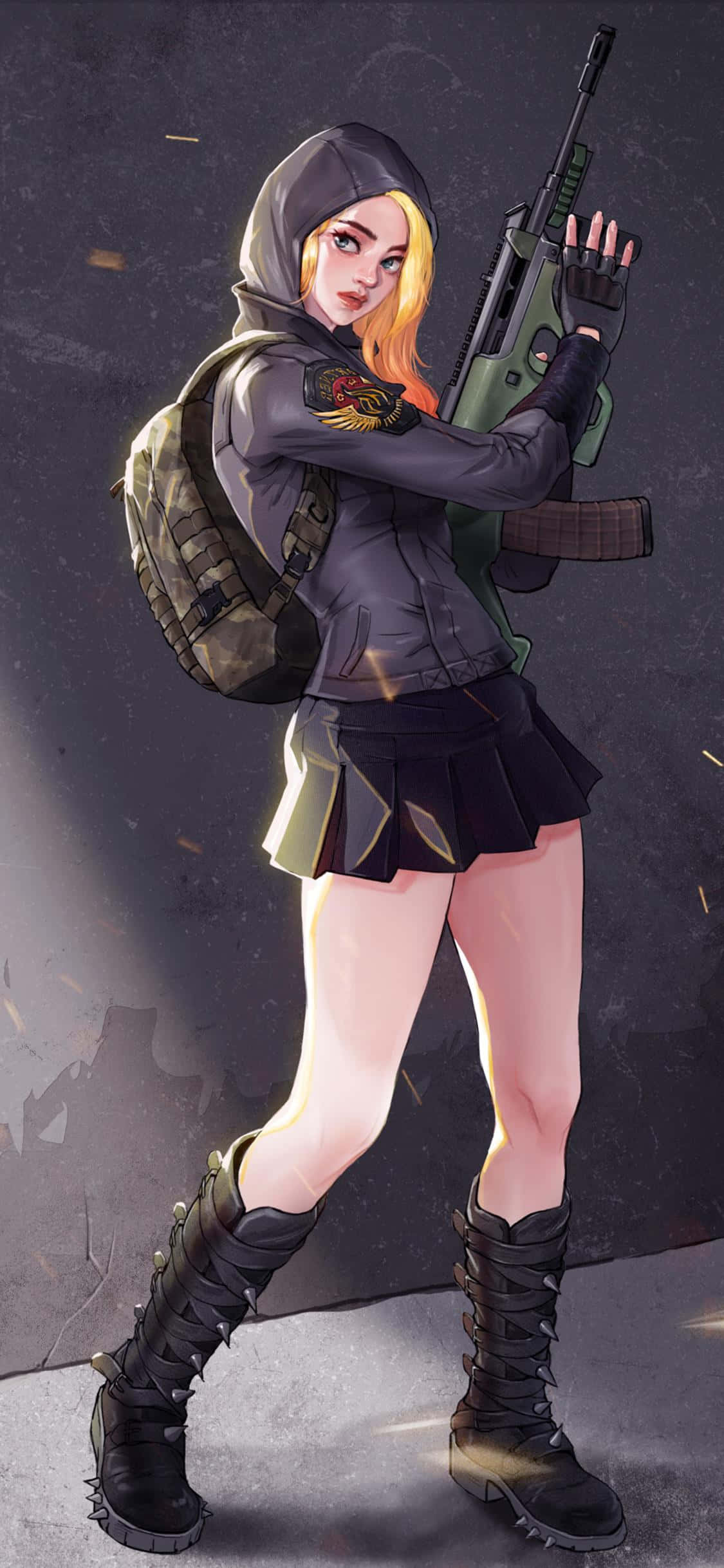 걸 팬아트 PUBG 아이폰 배경화면