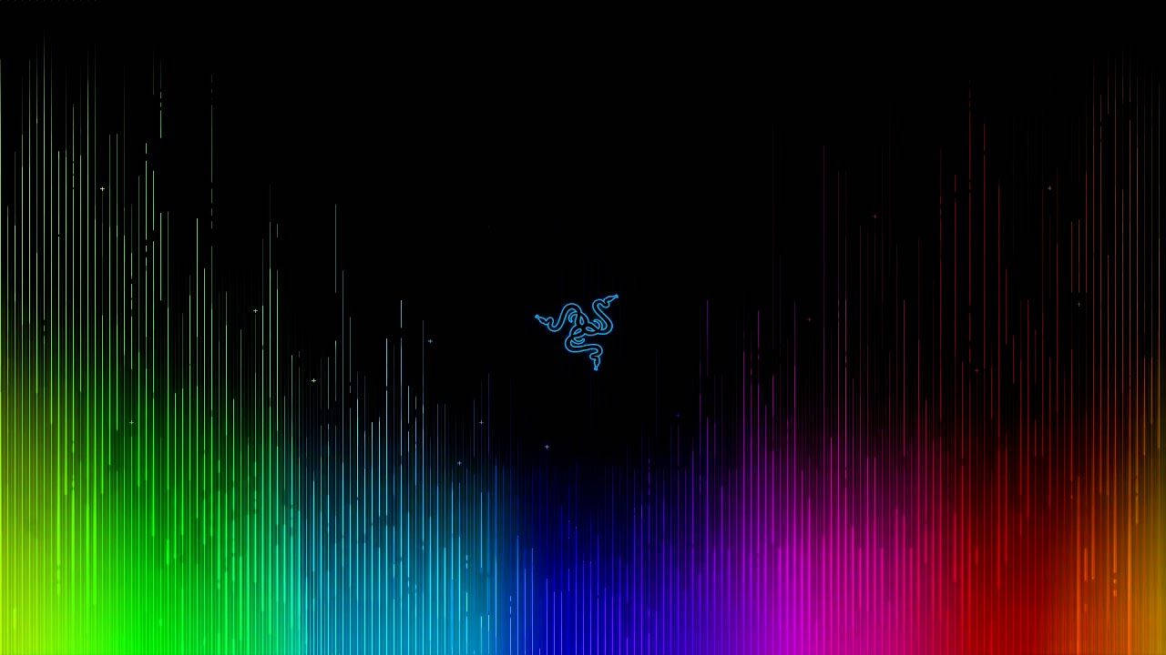 블루 레이저 로고 RGB 4K 배경화면