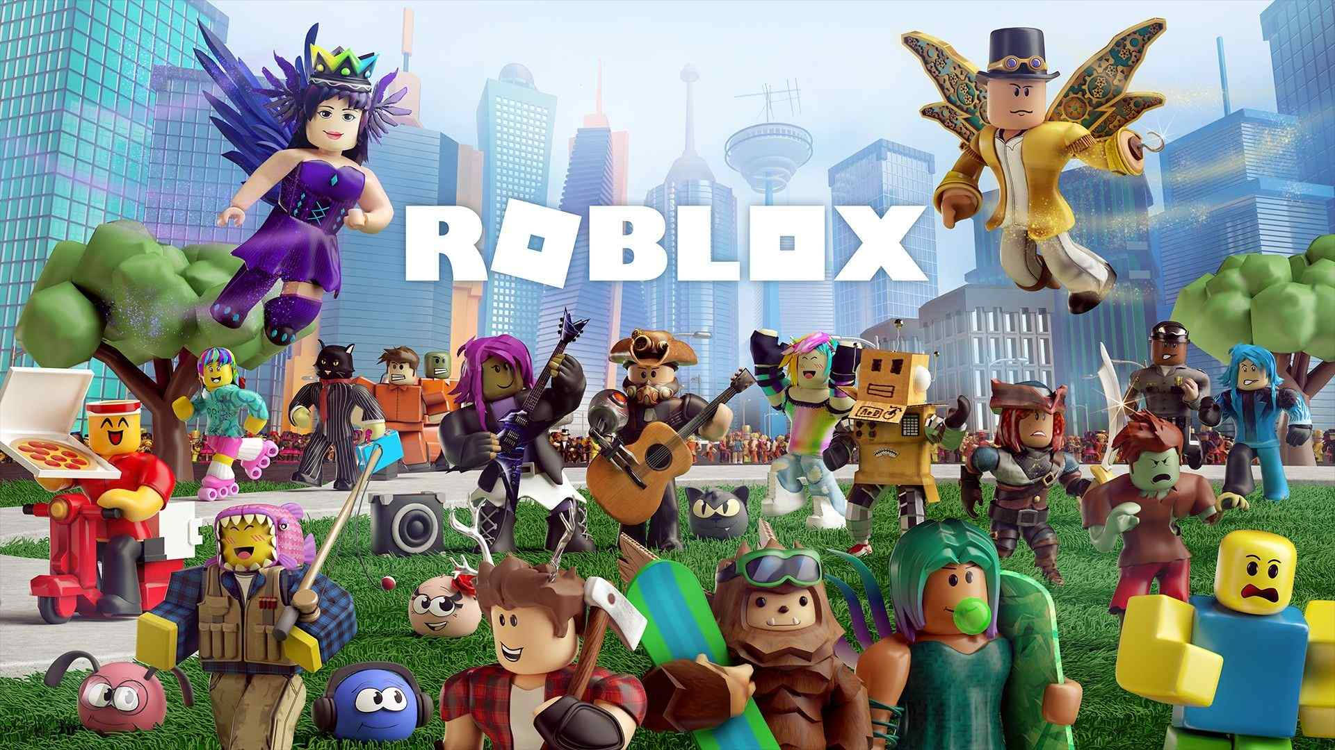 시티 라이프를 즐기는 쿨한 Roblox 캐릭터들 배경화면