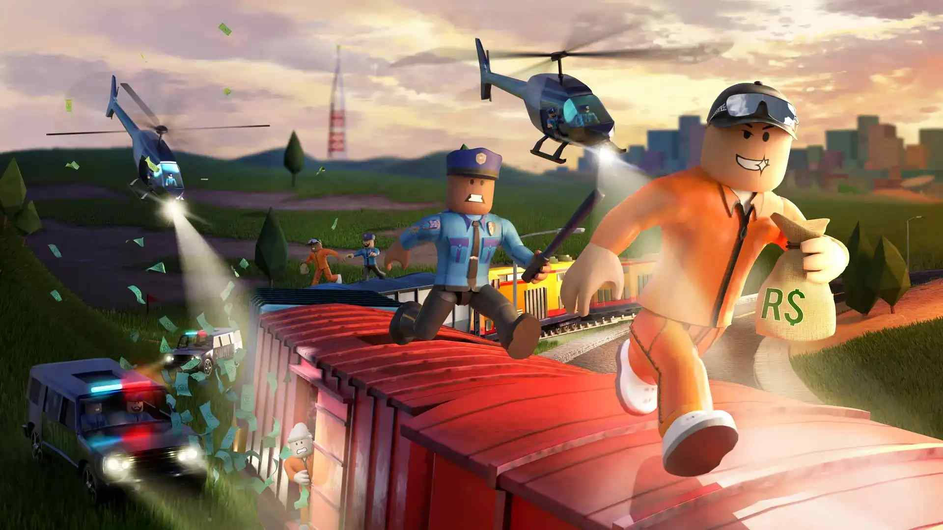 쿨한 Roblox 도둑 추격전 배경화면