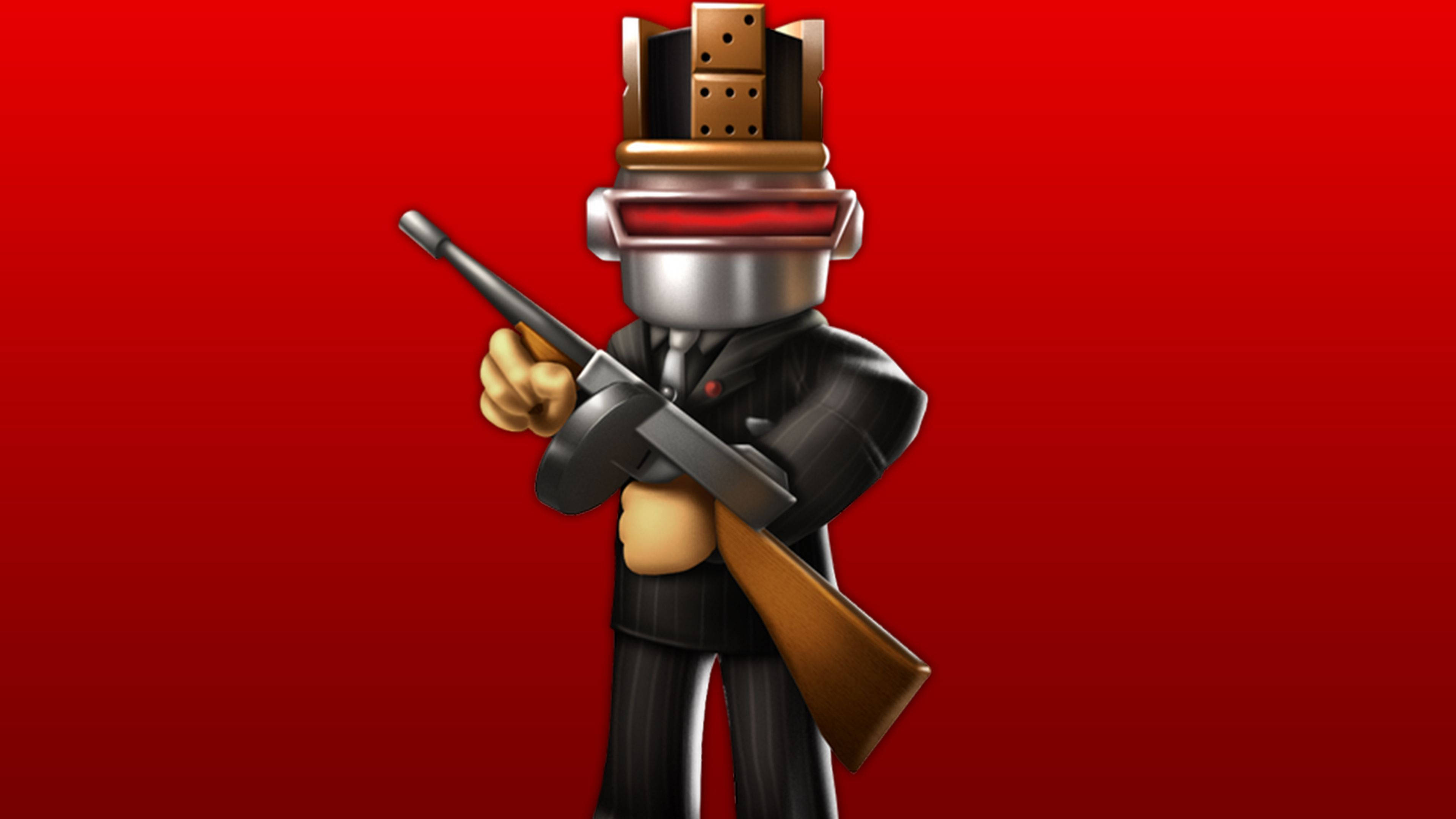 총을 쏘는 Roblox 로봇 배경화면
