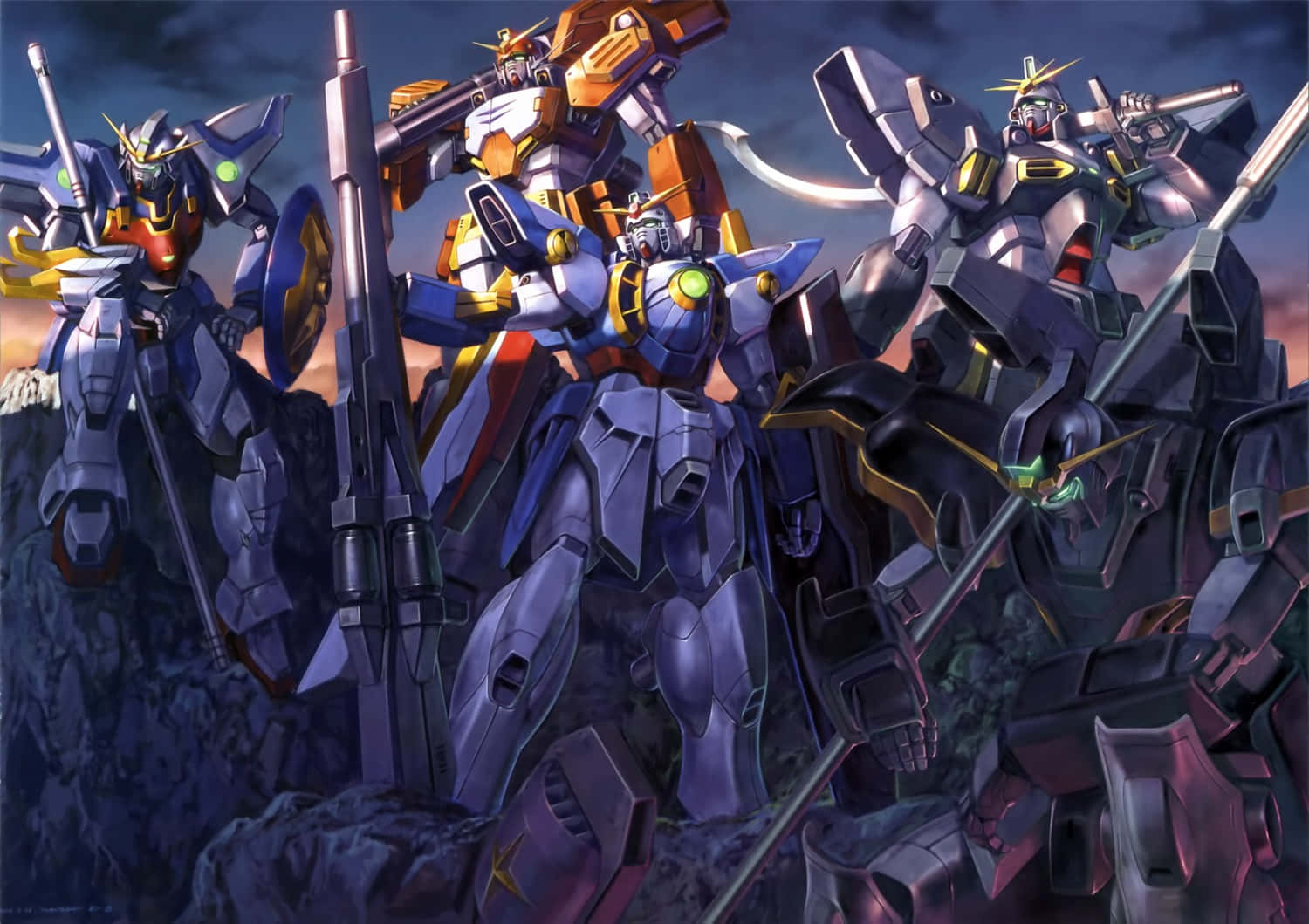 상징적인 RX-78-2 건담이 당당히 서 있다. 배경화면