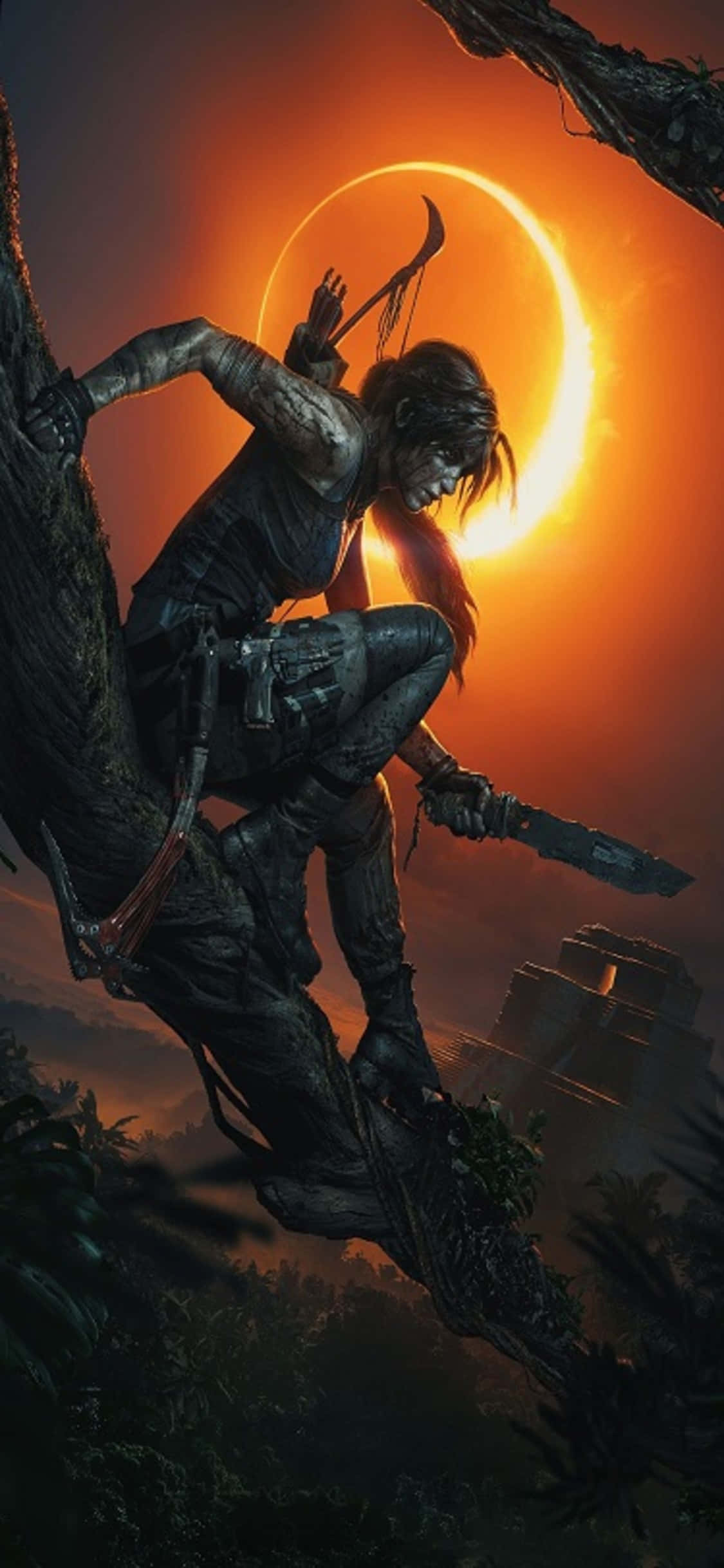 라라 크로프트의 칼을 든 모습 | Shadow of the Tomb Raider 배경화면