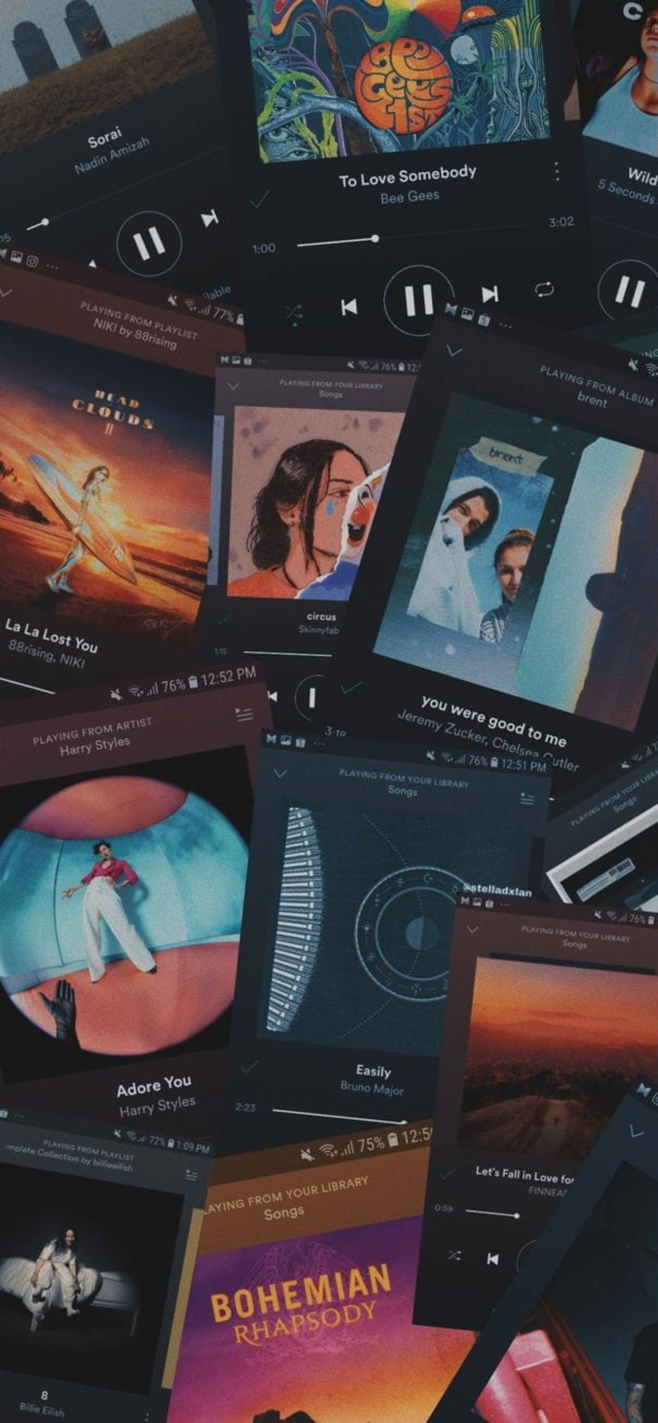 Spotify 현재 재생 중 배경화면