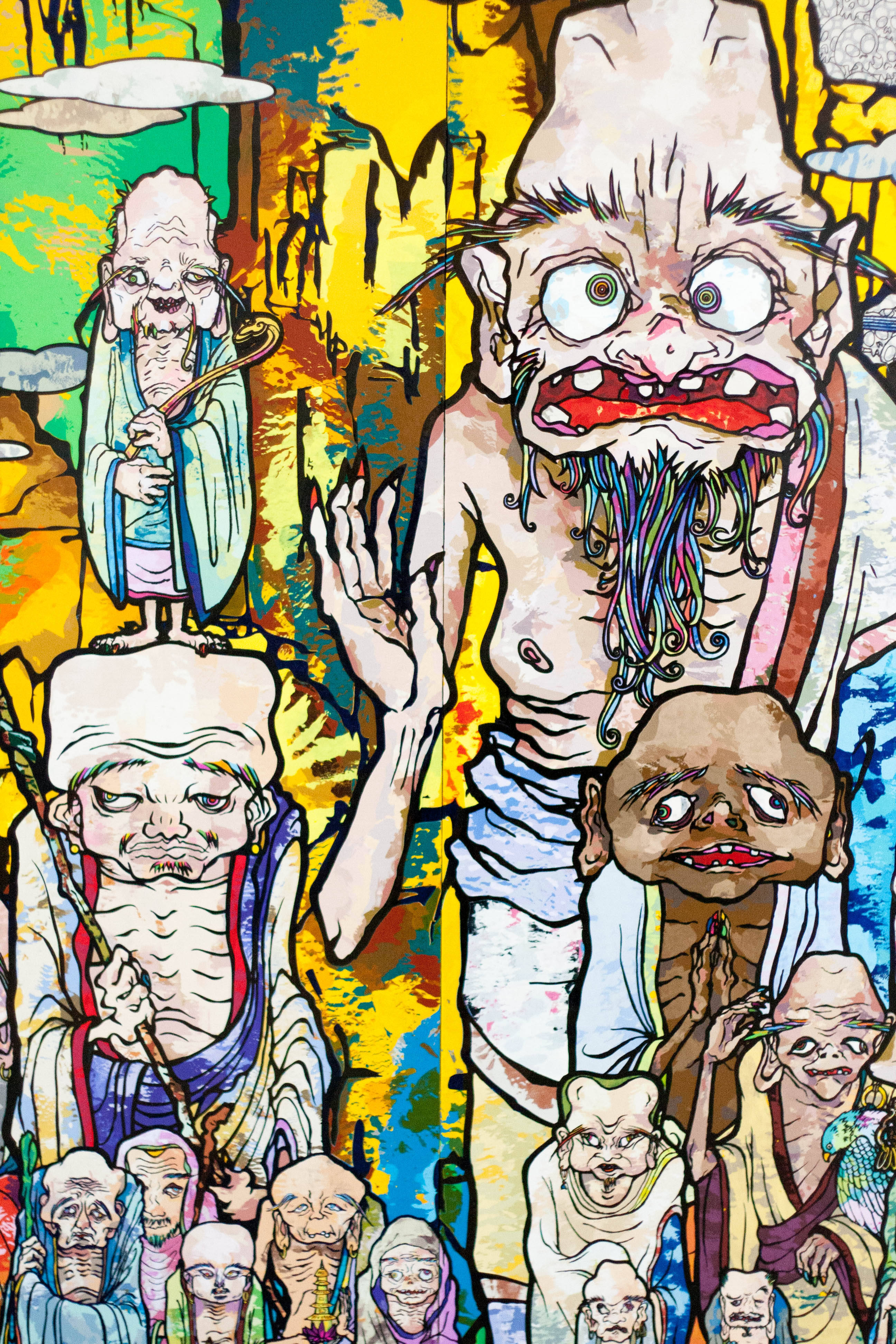 Takashi Murakami 노인들 4K 배경화면