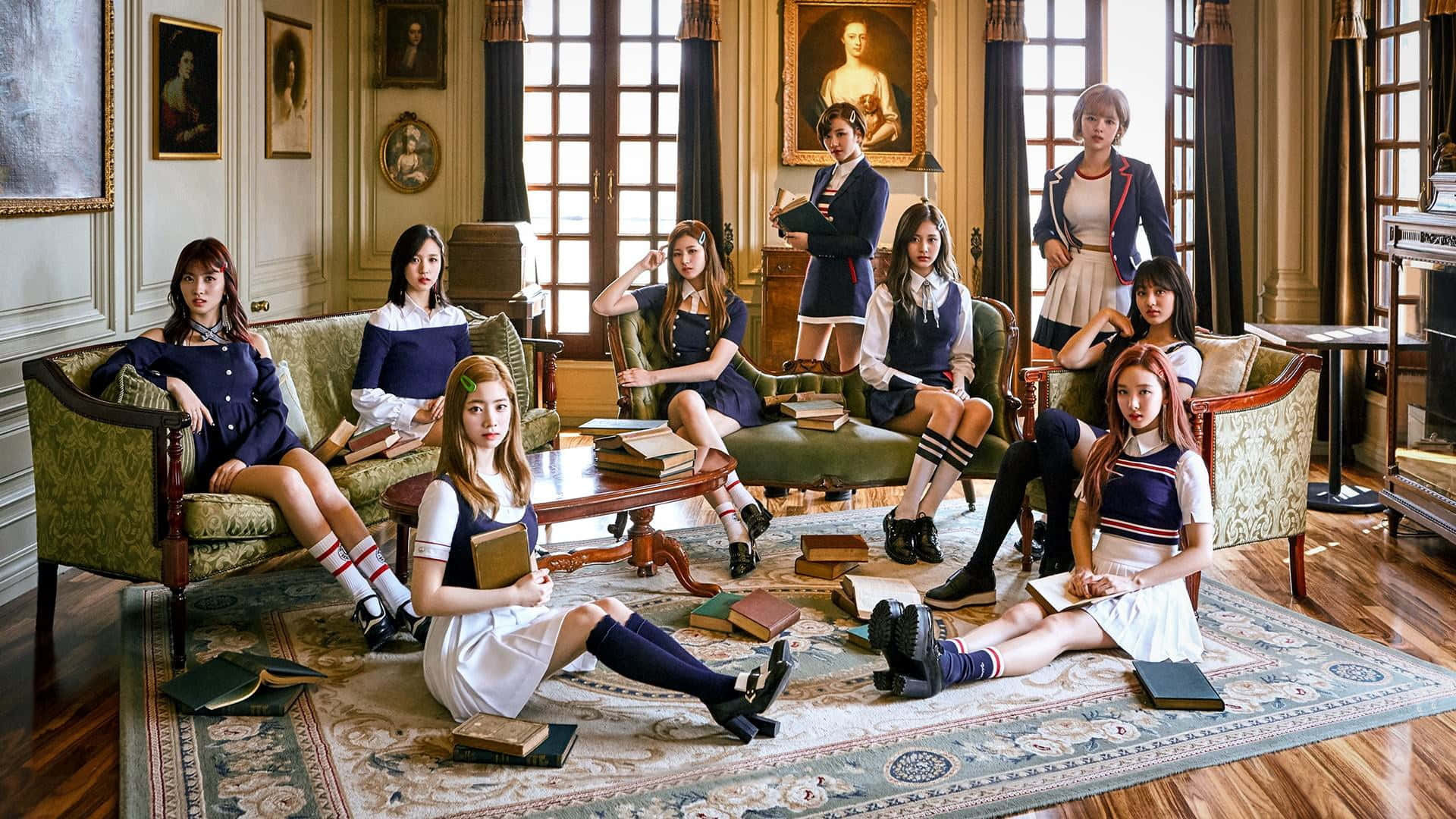 Twice - 멋진 단체 사진 배경화면