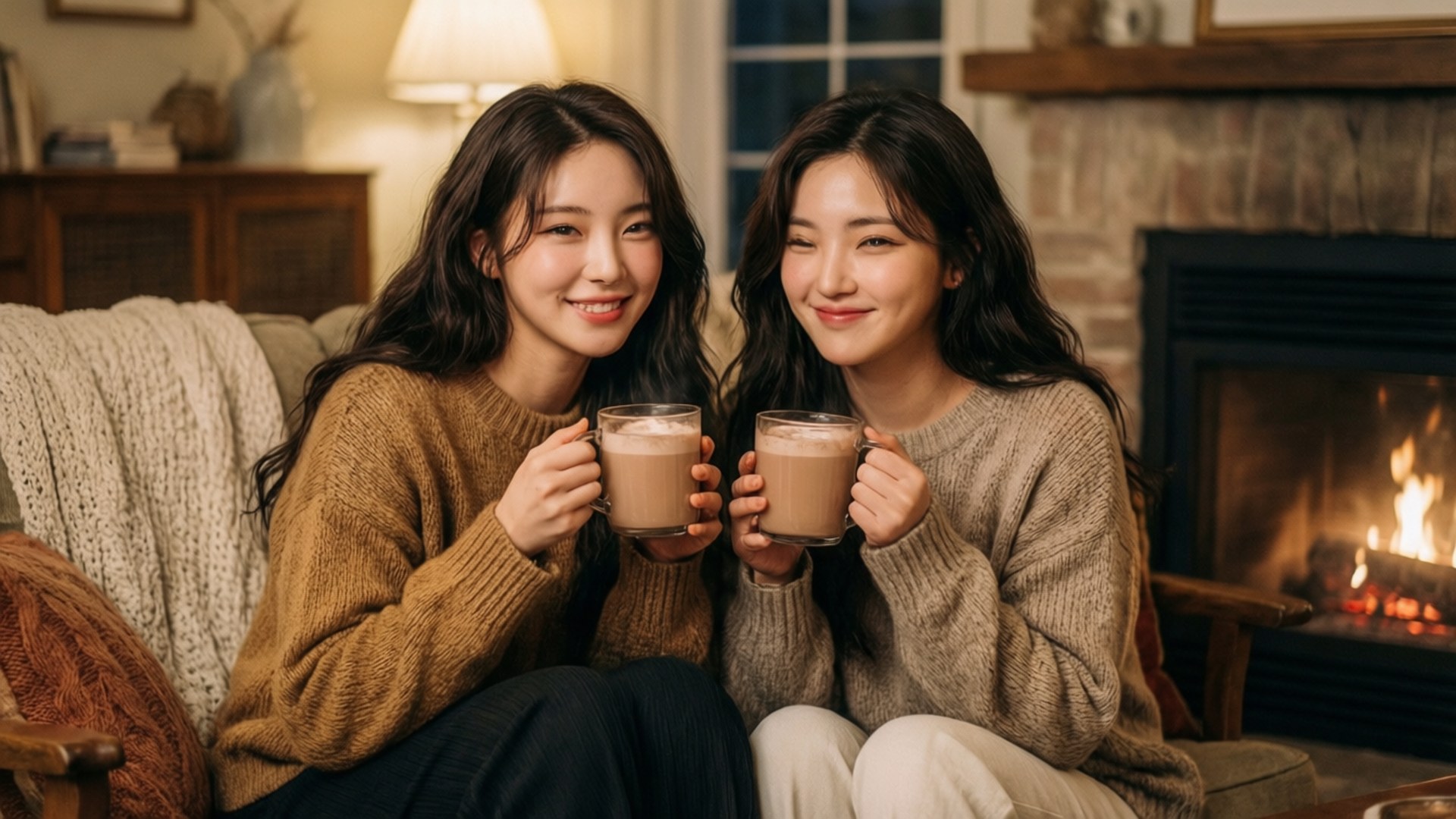 TWICE 아늑한 겨울밤 배경화면