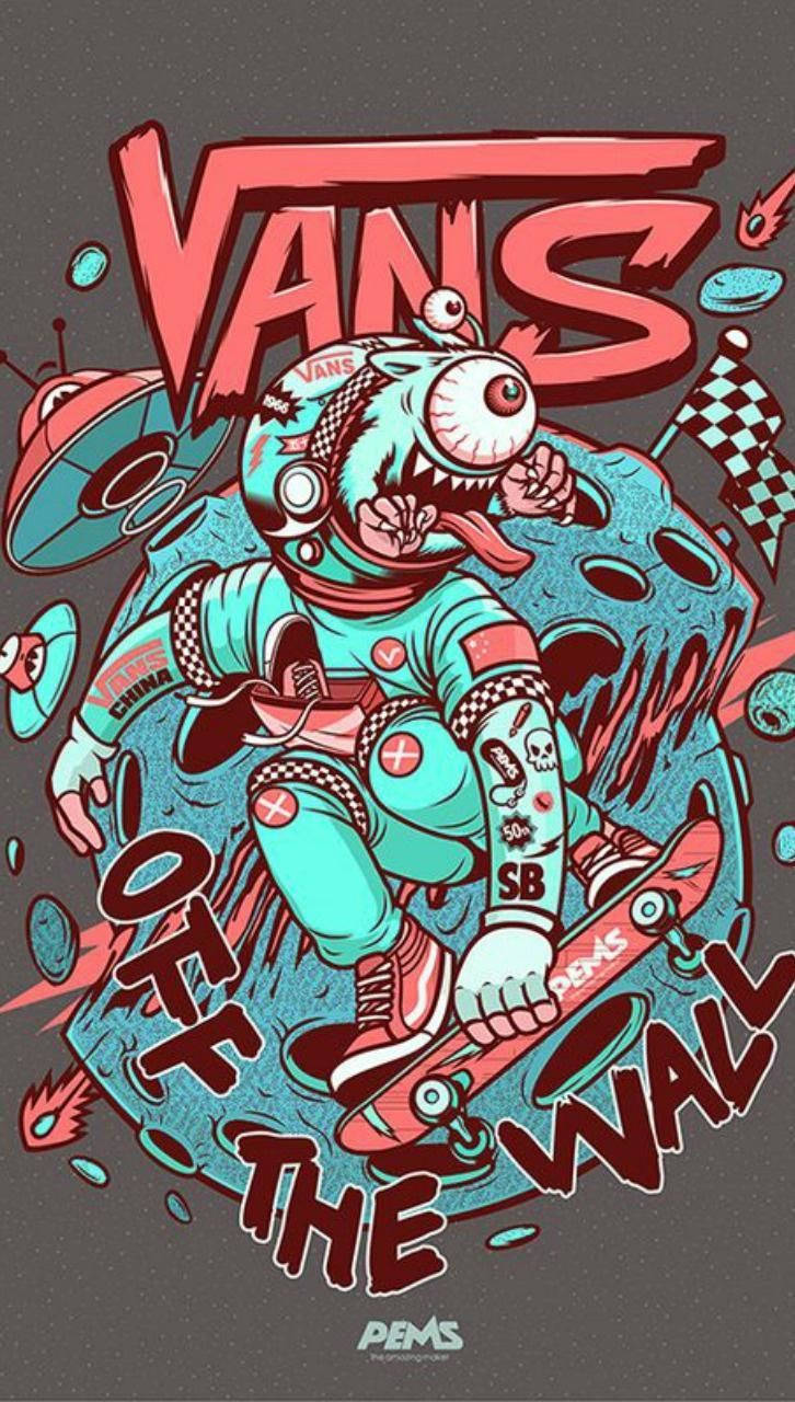 Vans 추상 그래픽 스케이트보드 아이폰 배경화면