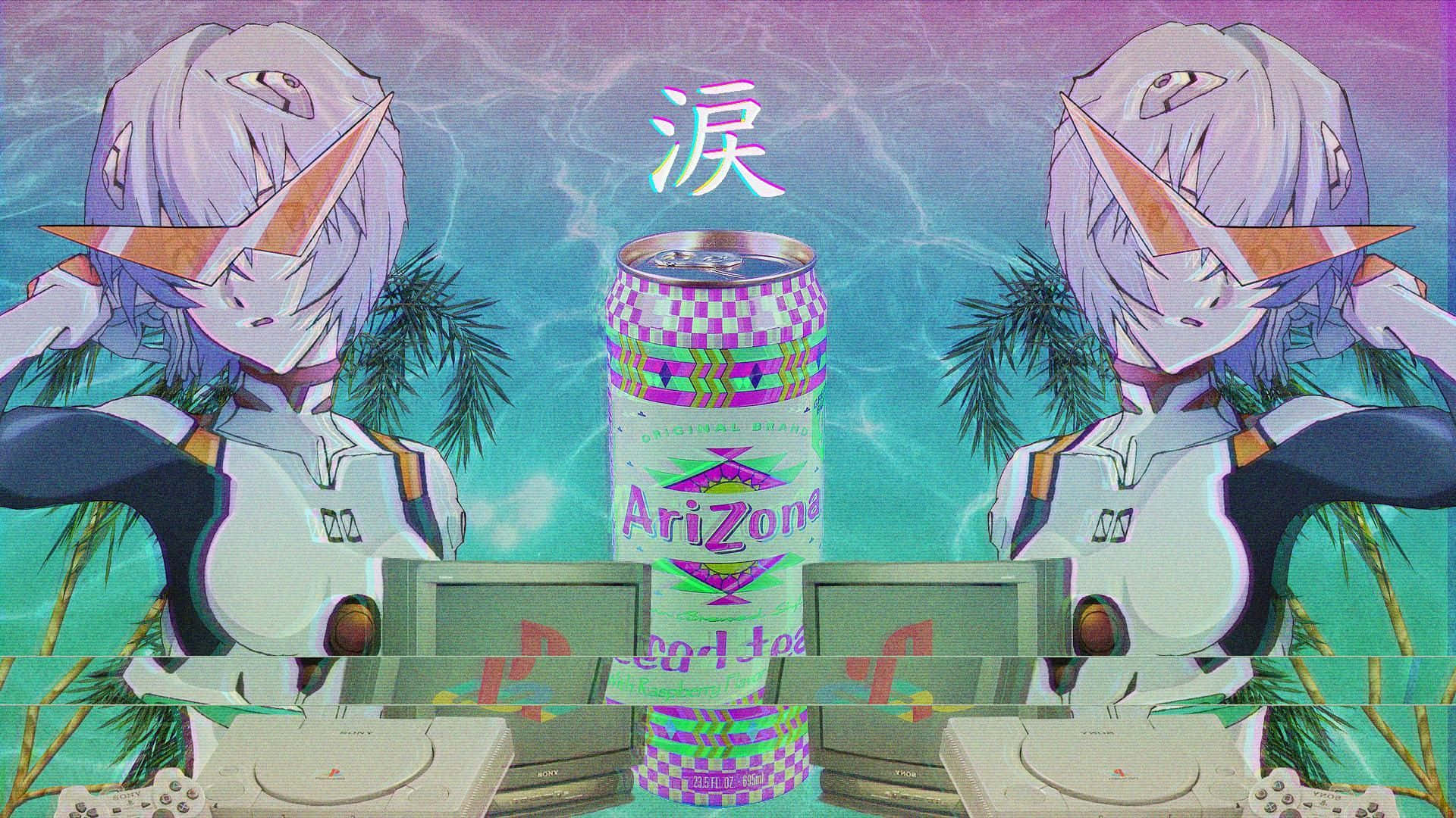 Vaporwave 애니메이션 신세기 에반게리온 배경화면