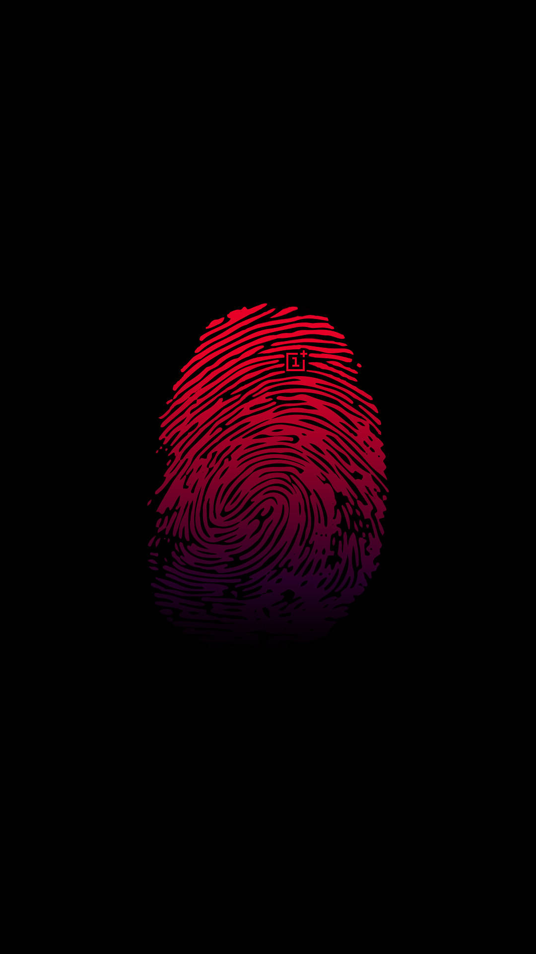 Vibrant OnePlus Red Thumbprint Image 배경화면