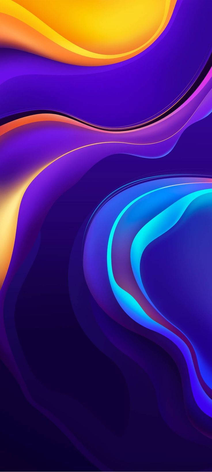 Vivo Y20 보라색 웨이브 추상 배경화면