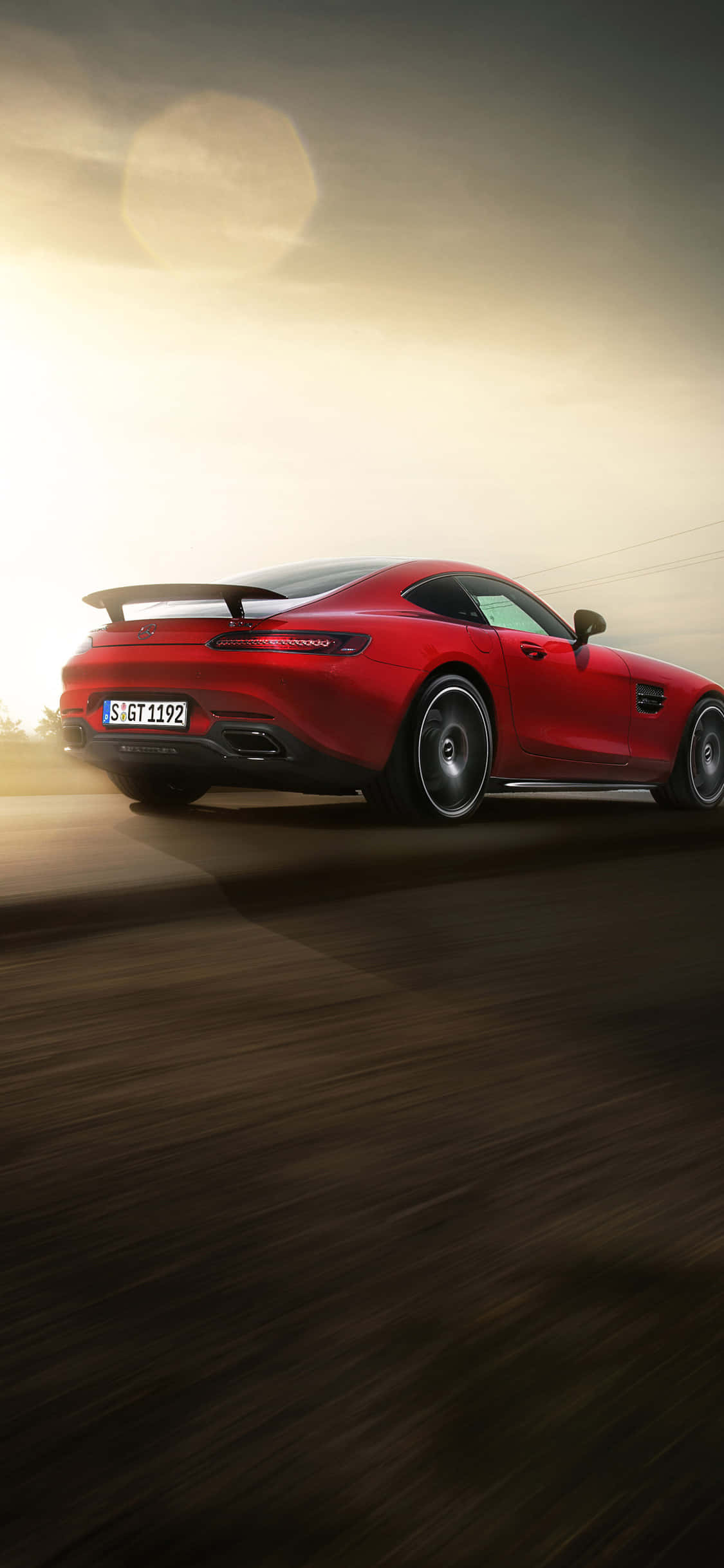 아이폰 X AMG GT-R 배경 레드 트렁크 AMG GT 배경화면
