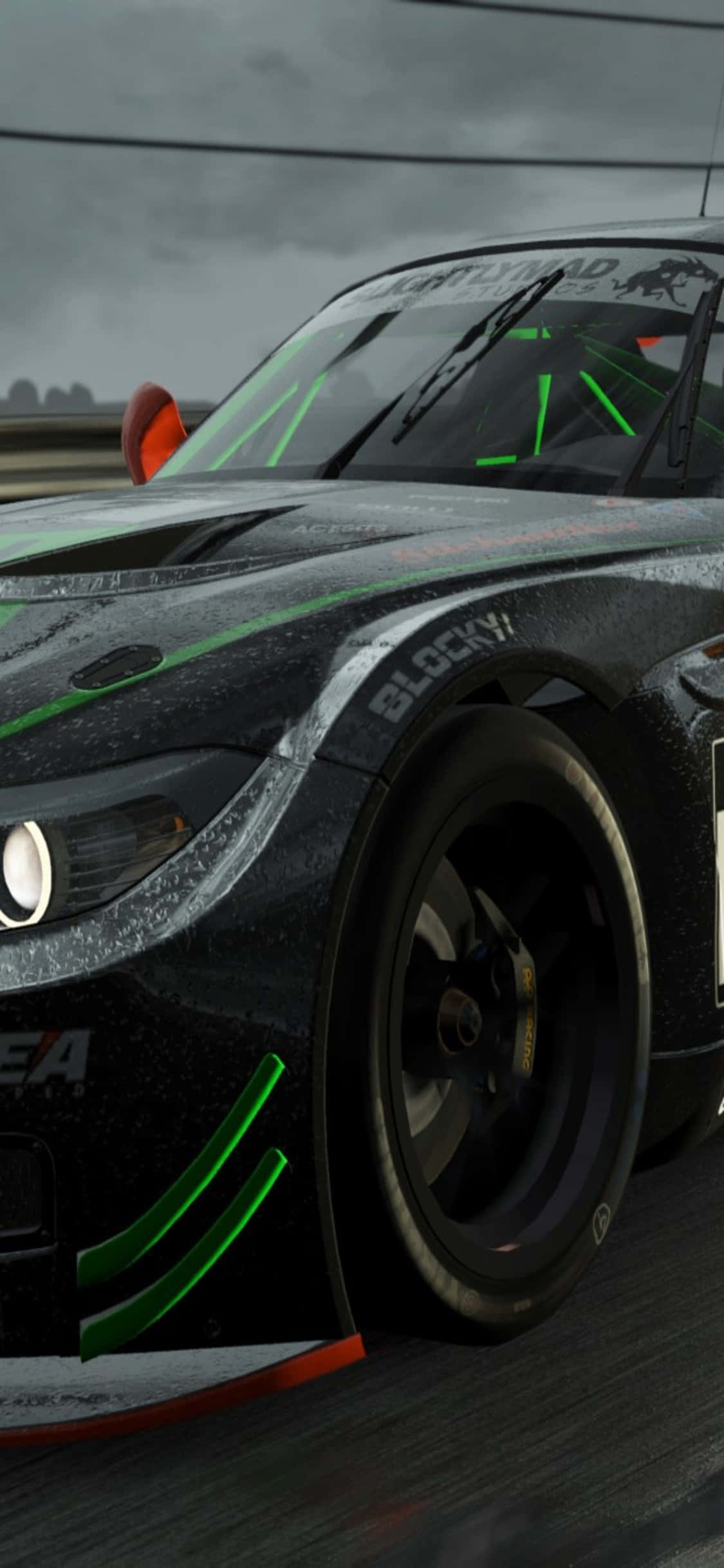 아이폰 X 프로젝트 카 배경 광택 블랙 BMW Z4 GT3 (E89) 배경화면