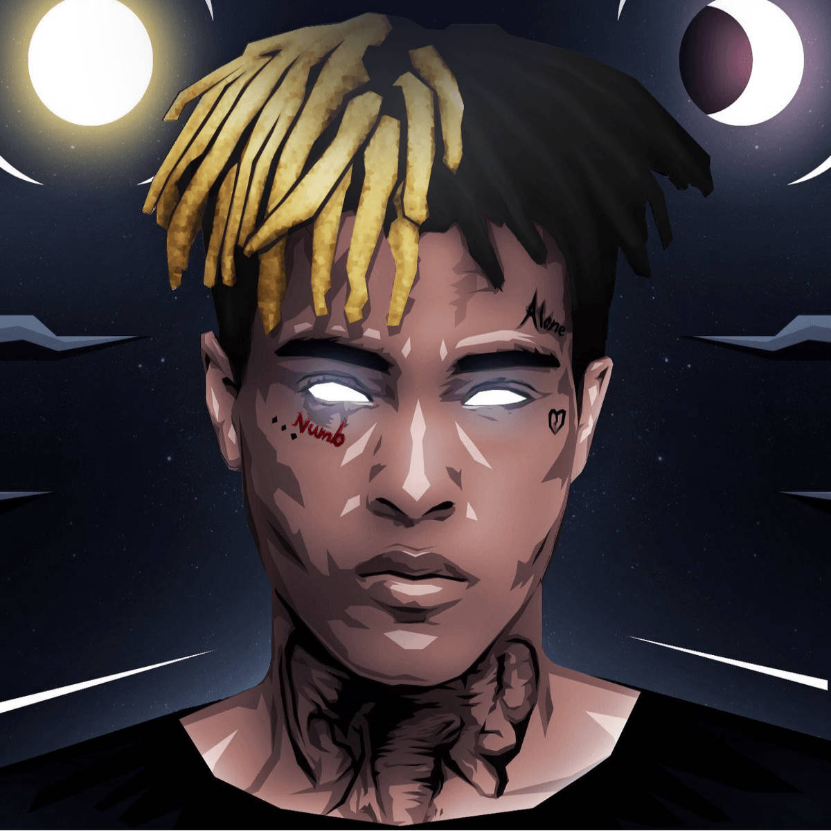 Xxxtentacion 애니메이션 빛나는 눈 배경화면