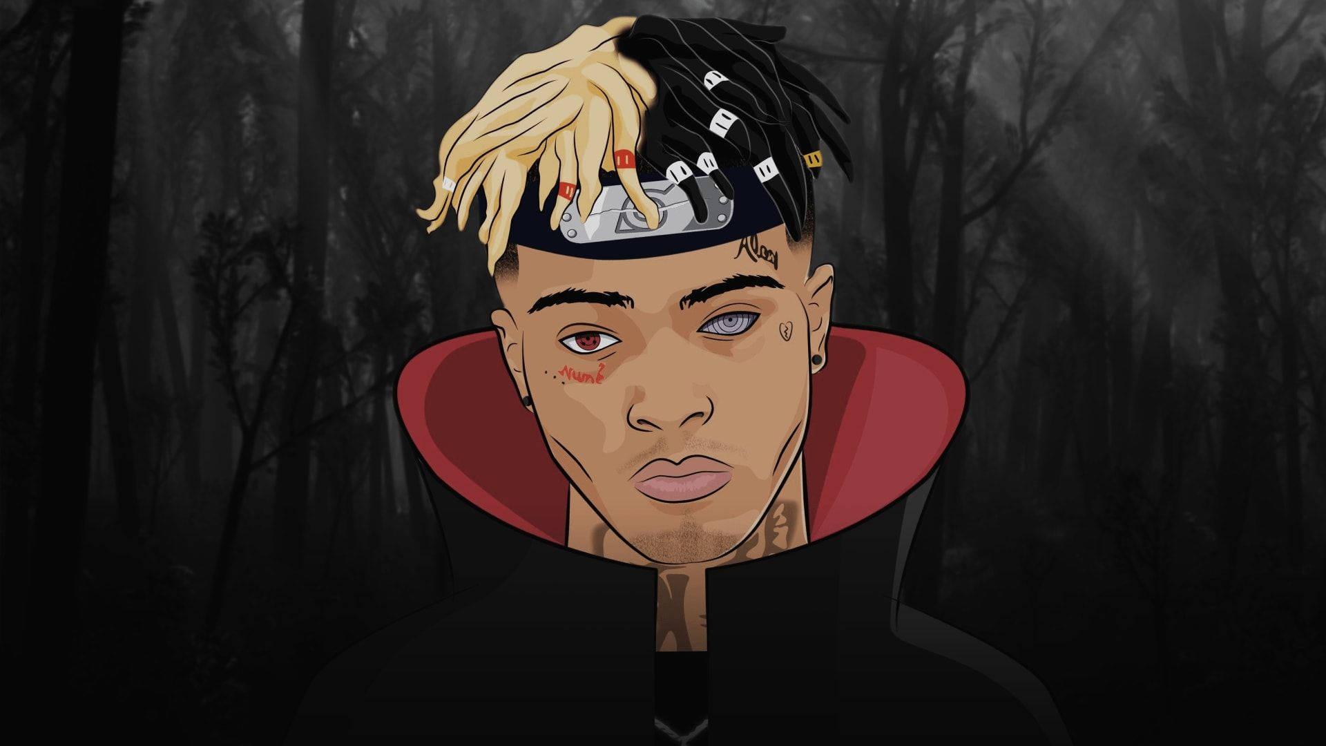 Xxxtentacion 애니메이션, 유명한 아카츠키 망토를 입은 모습 배경화면